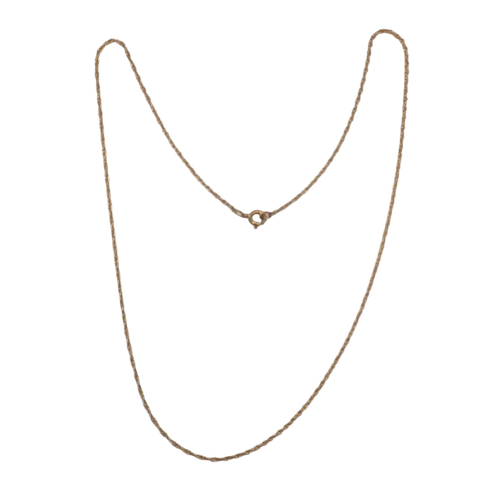 Signed Gold Over Sterling Silver Rope Chain Necklace