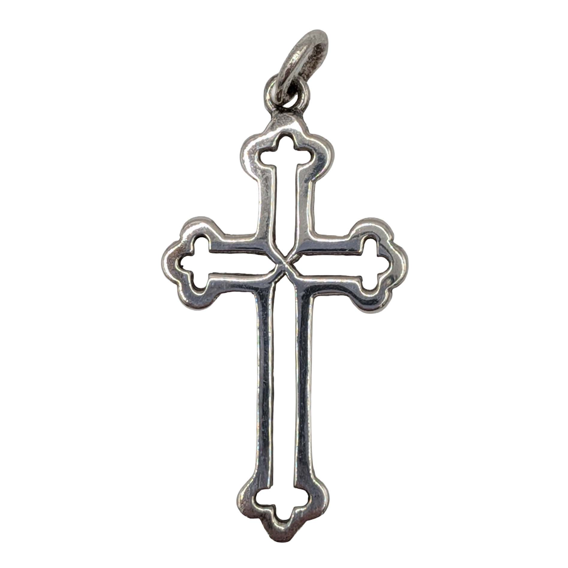 Sterling Silver Openwork Cross Pendant