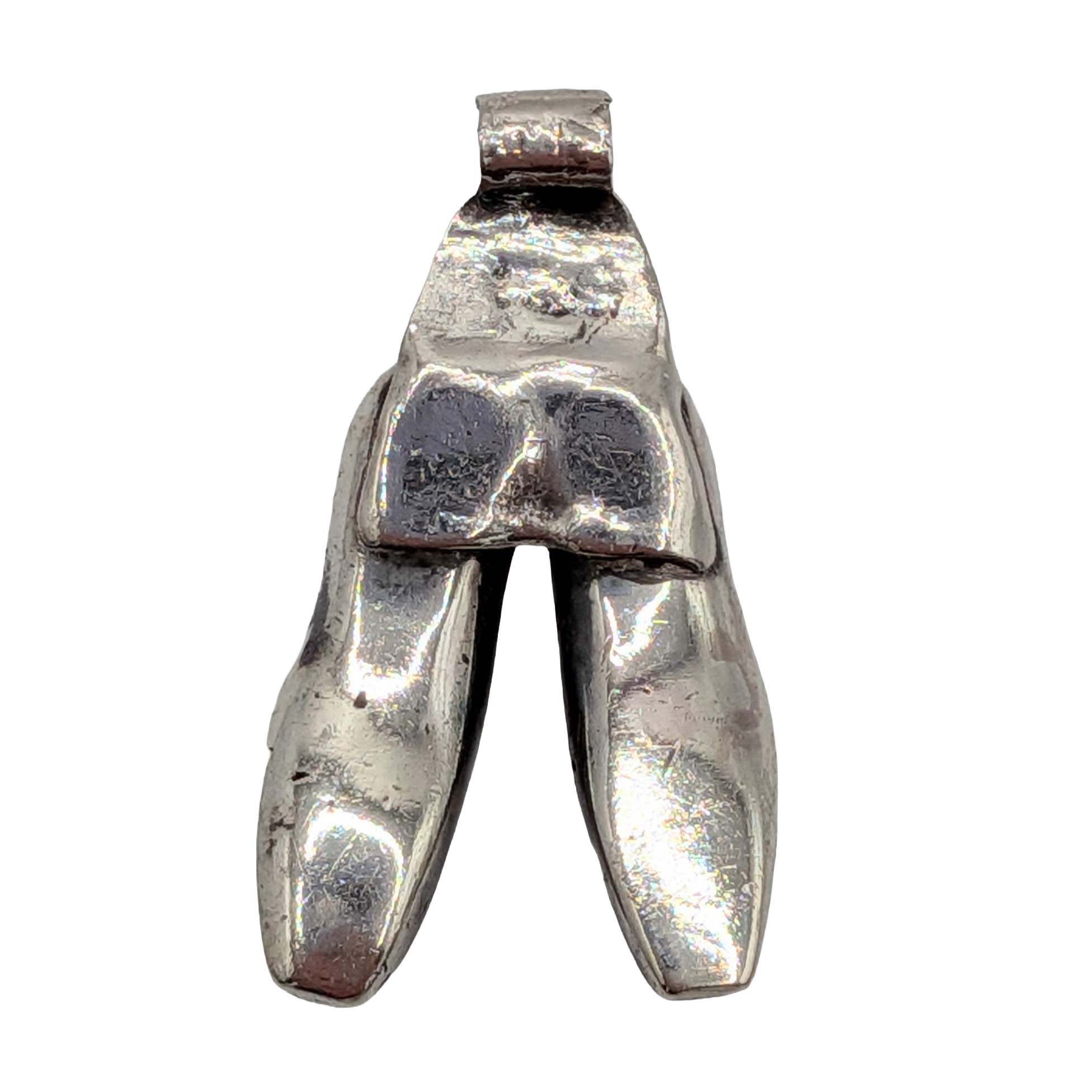 Handmade Sterling Silver Ballet Slippers Pendant