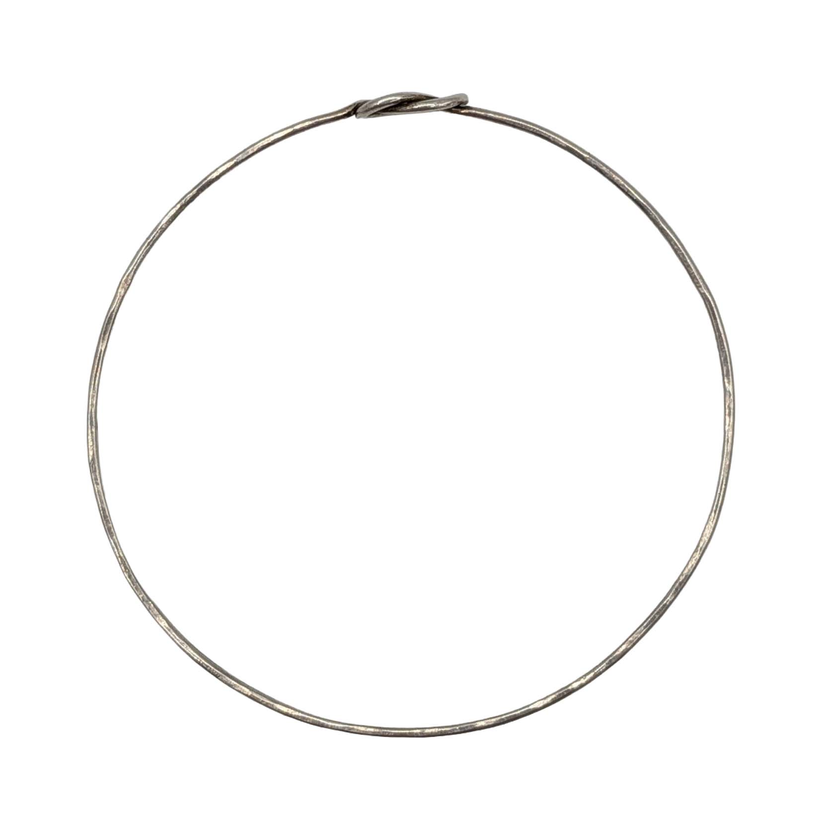 Sterling Silver Thin Endless Knot Bangle Bracelet