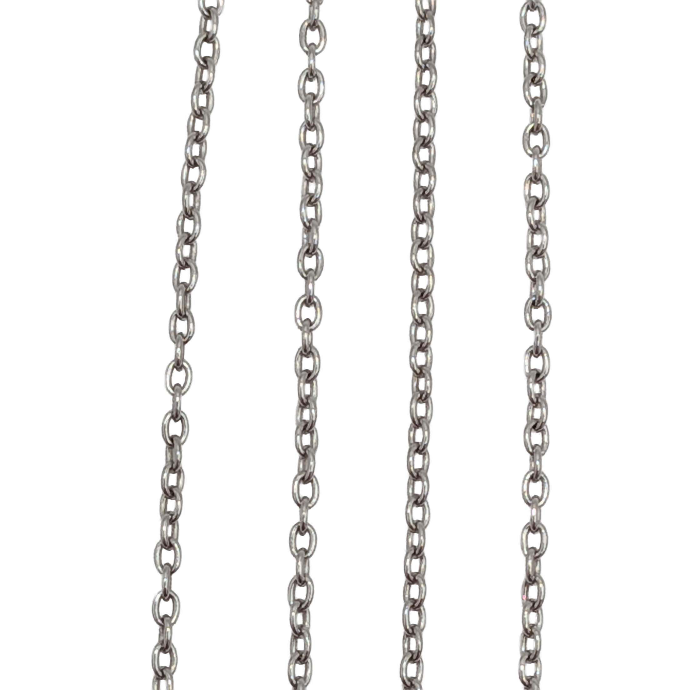 Signed Sterling Silver Cable Chain Necklace