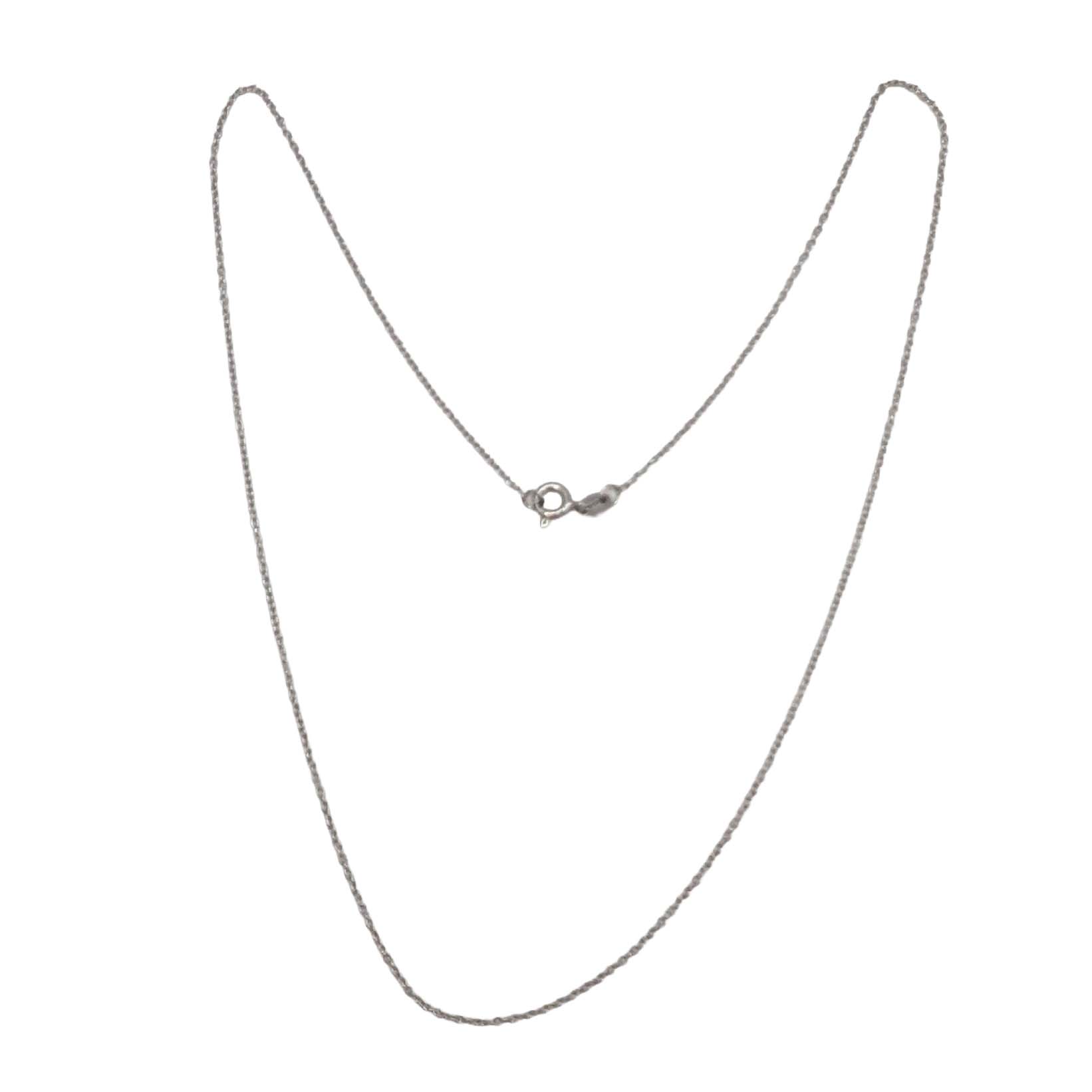 Signed Sterling Silver Cable Chain Necklace