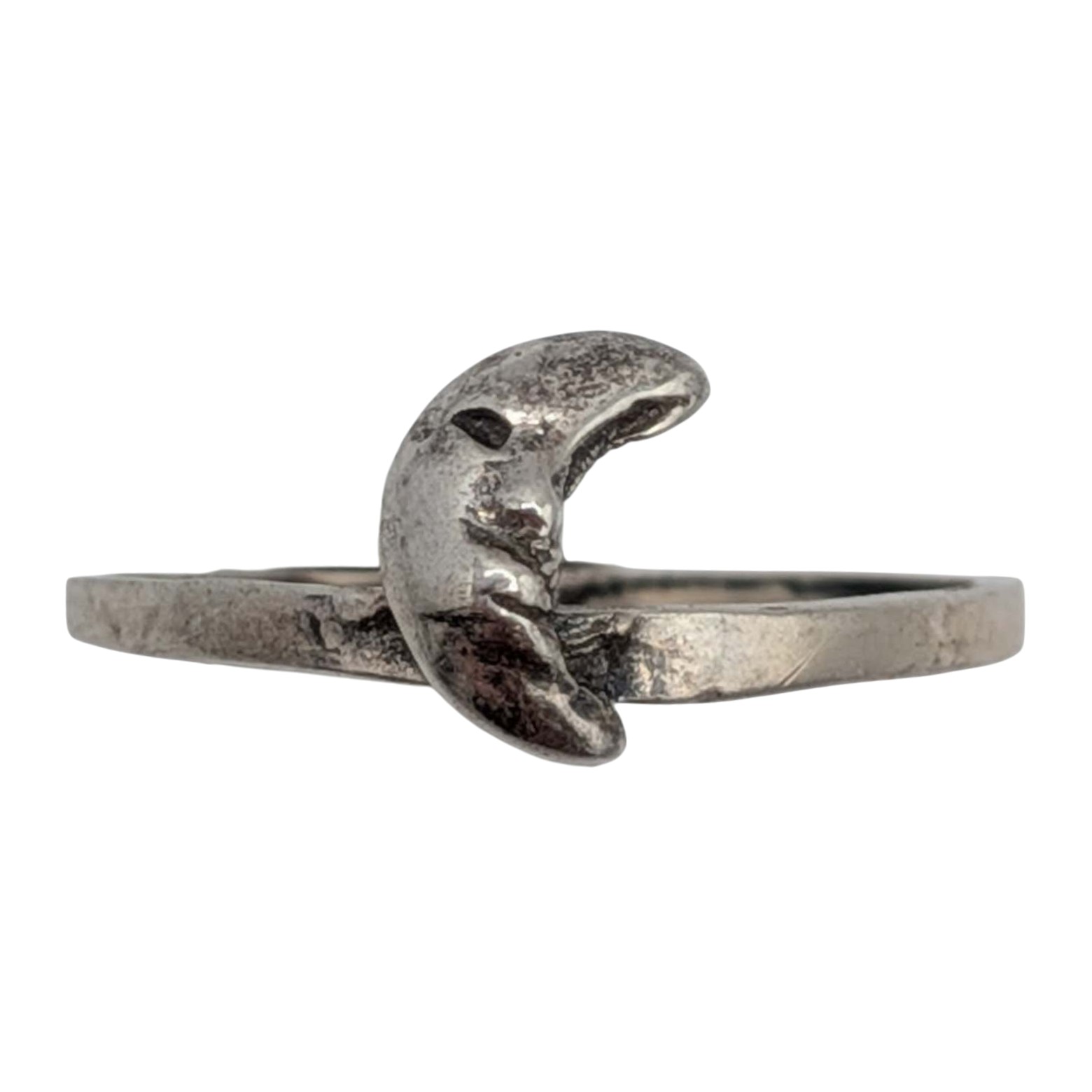 Signed Sterling Silver Man In The Moon Ring Size 7.25