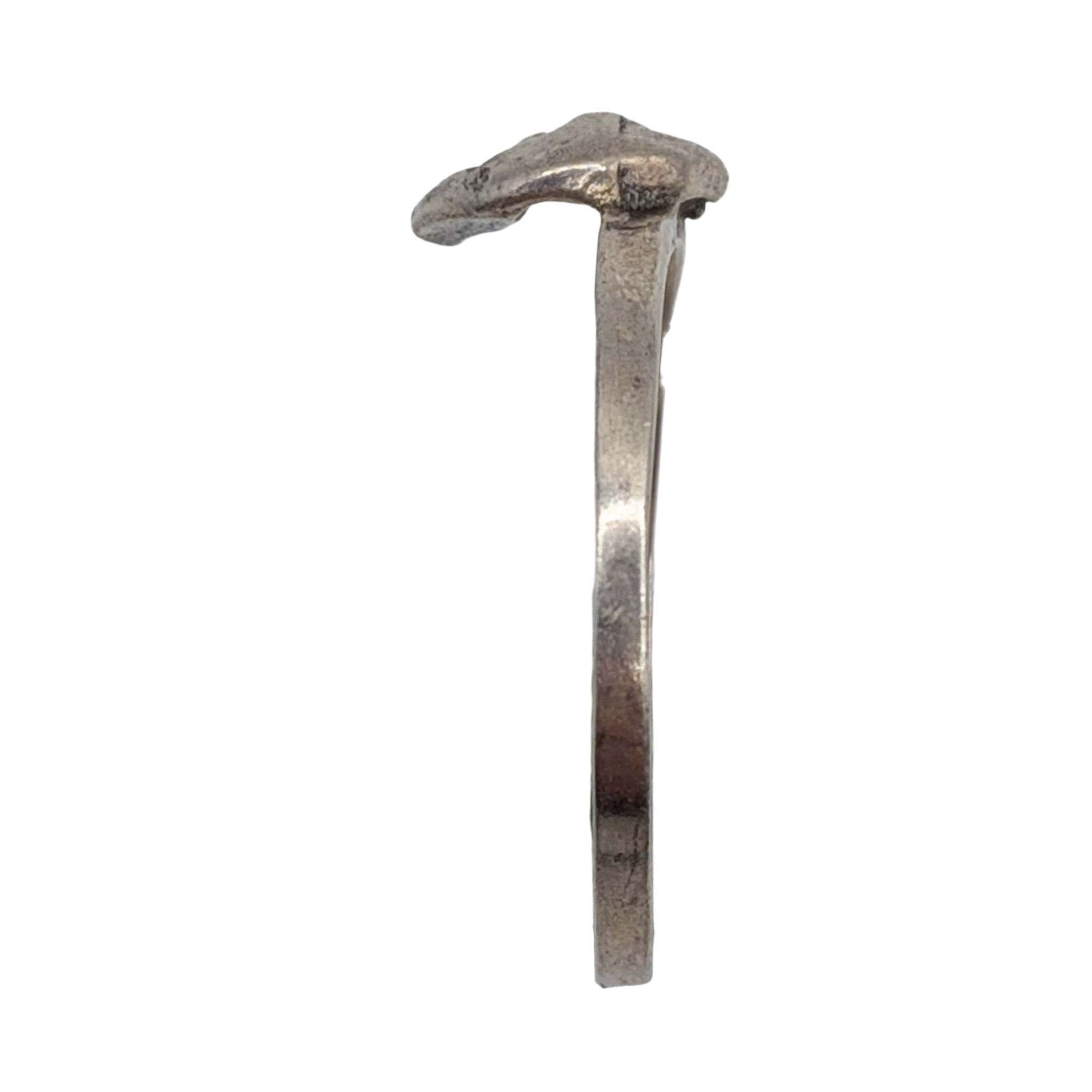 Signed Sterling Silver Man In The Moon Ring Size 7.25