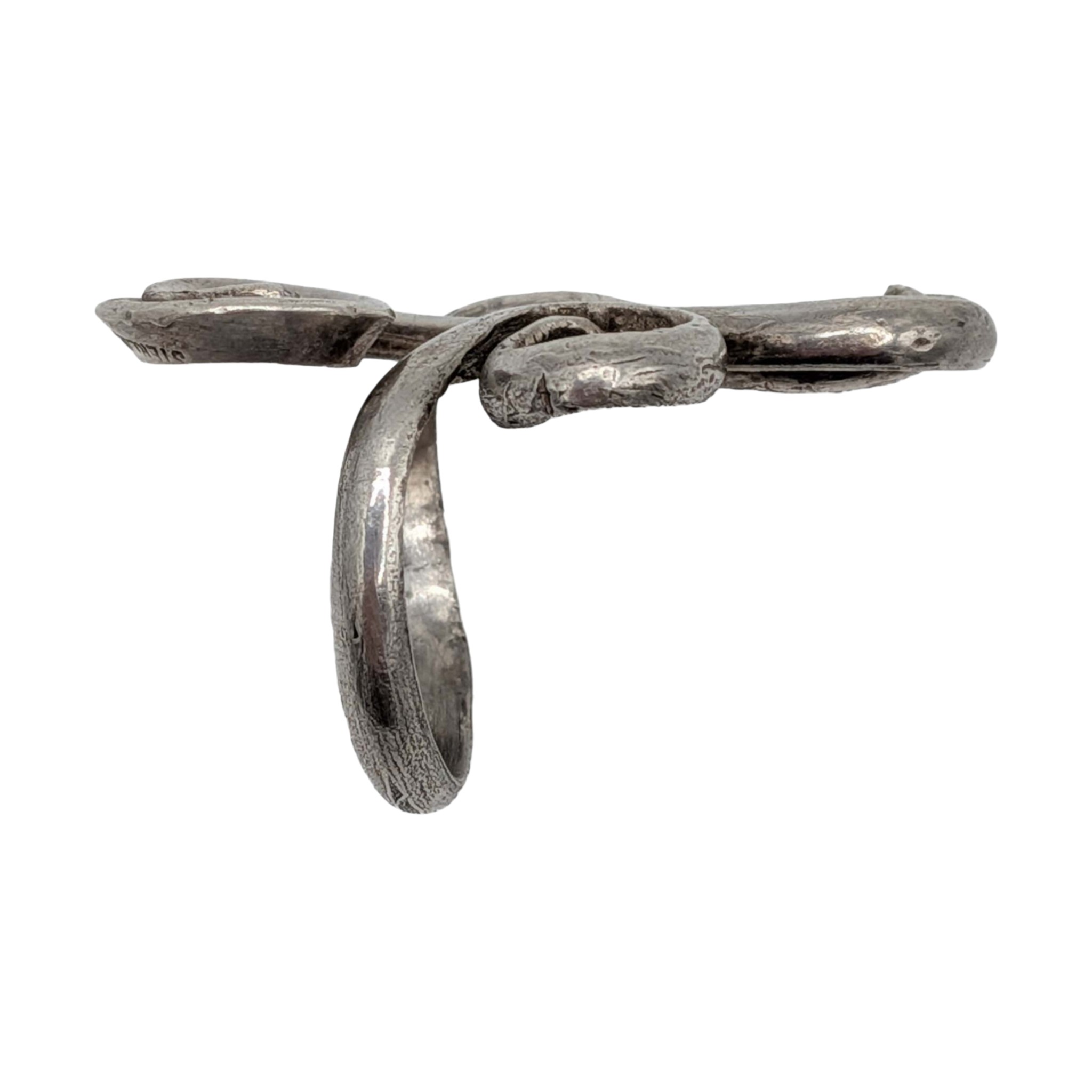 Handmade Sterling Silver Scroll Ring Size 8