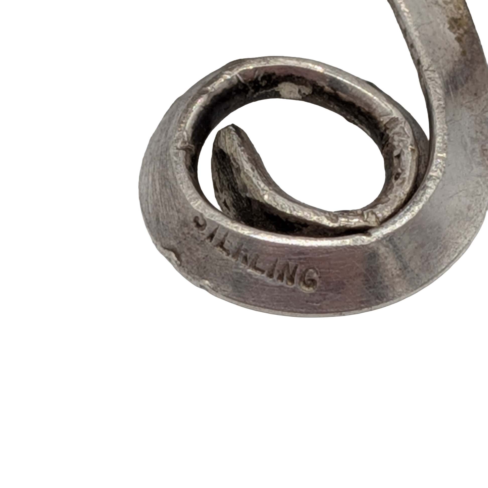 Handmade Sterling Silver Scroll Ring Size 8