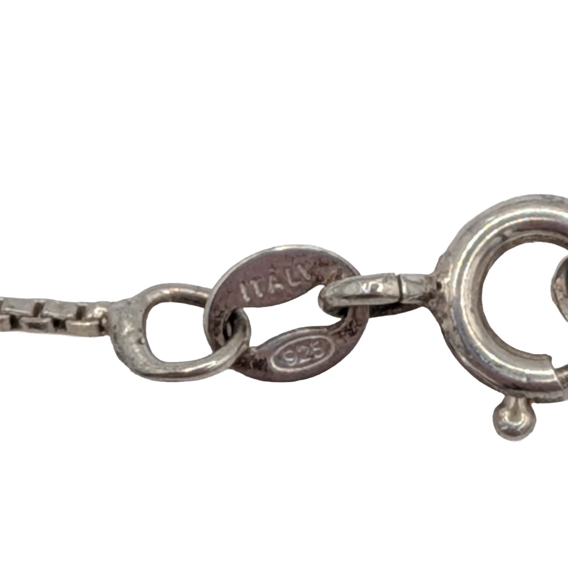 Italy Sterling Silver Box Chain Necklace