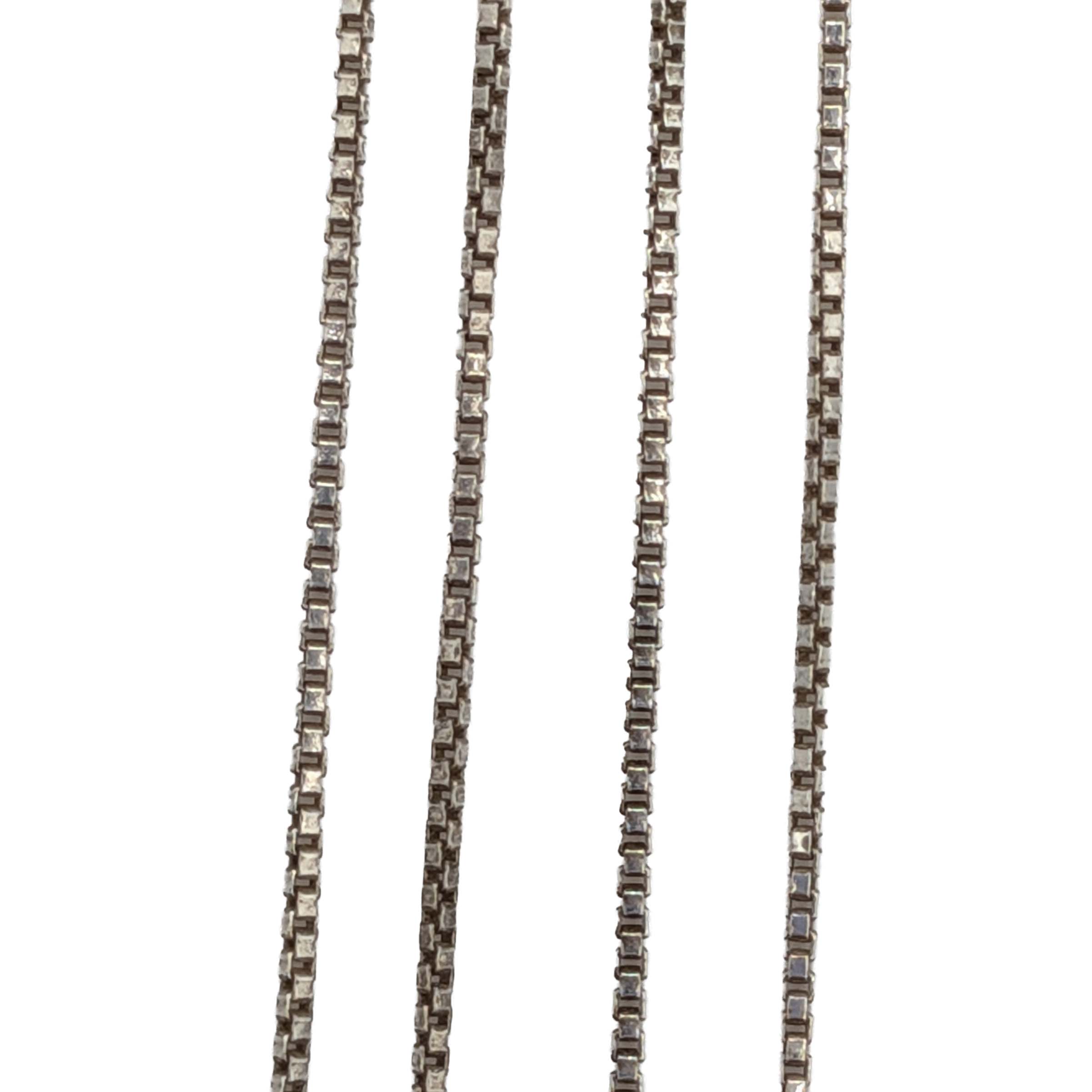 Italy Sterling Silver Box Chain Necklace