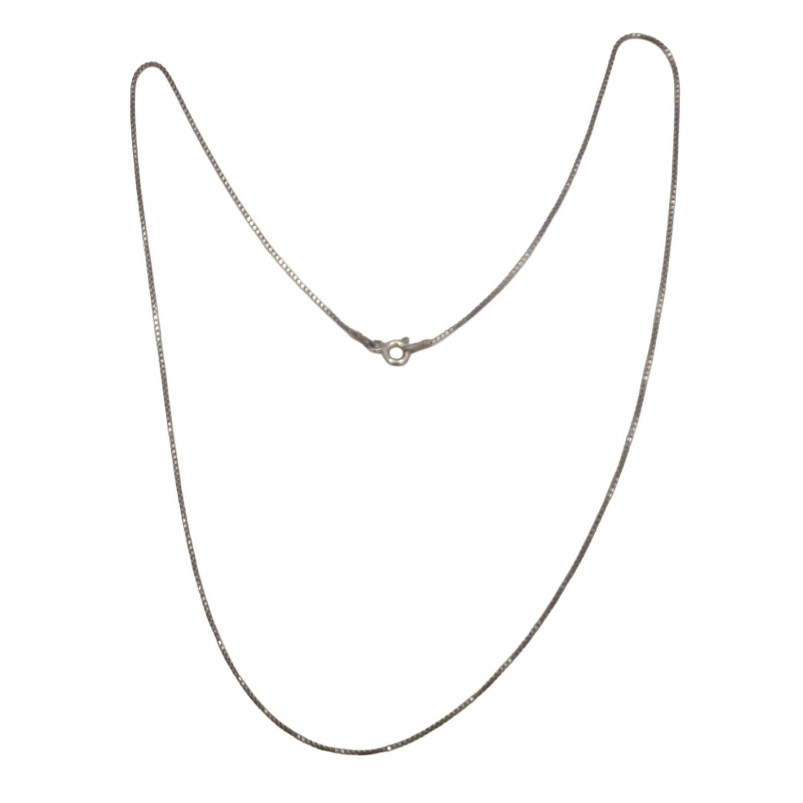 Italy Sterling Silver Box Chain Necklace