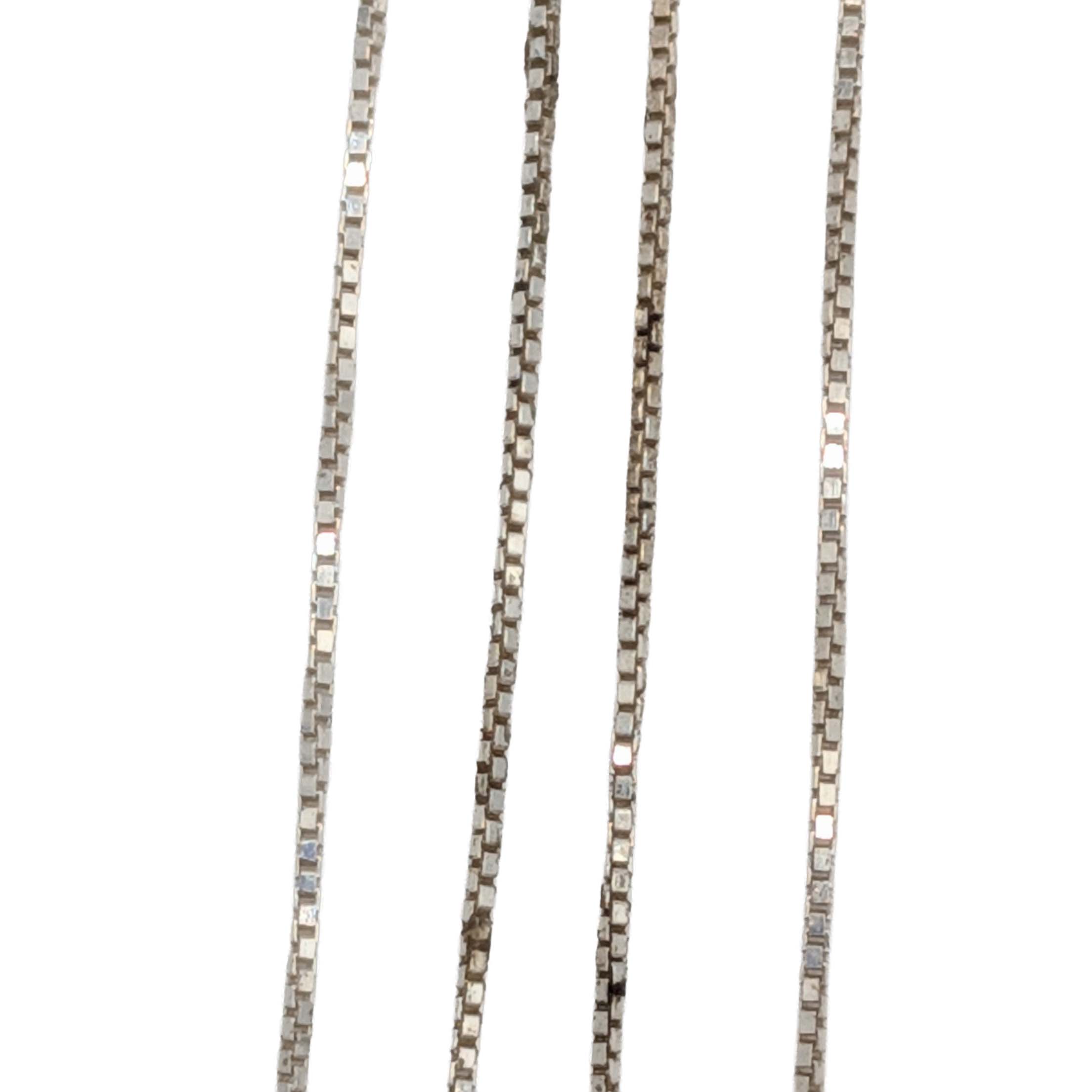 Italy Sterling Silver Box Chain Necklace