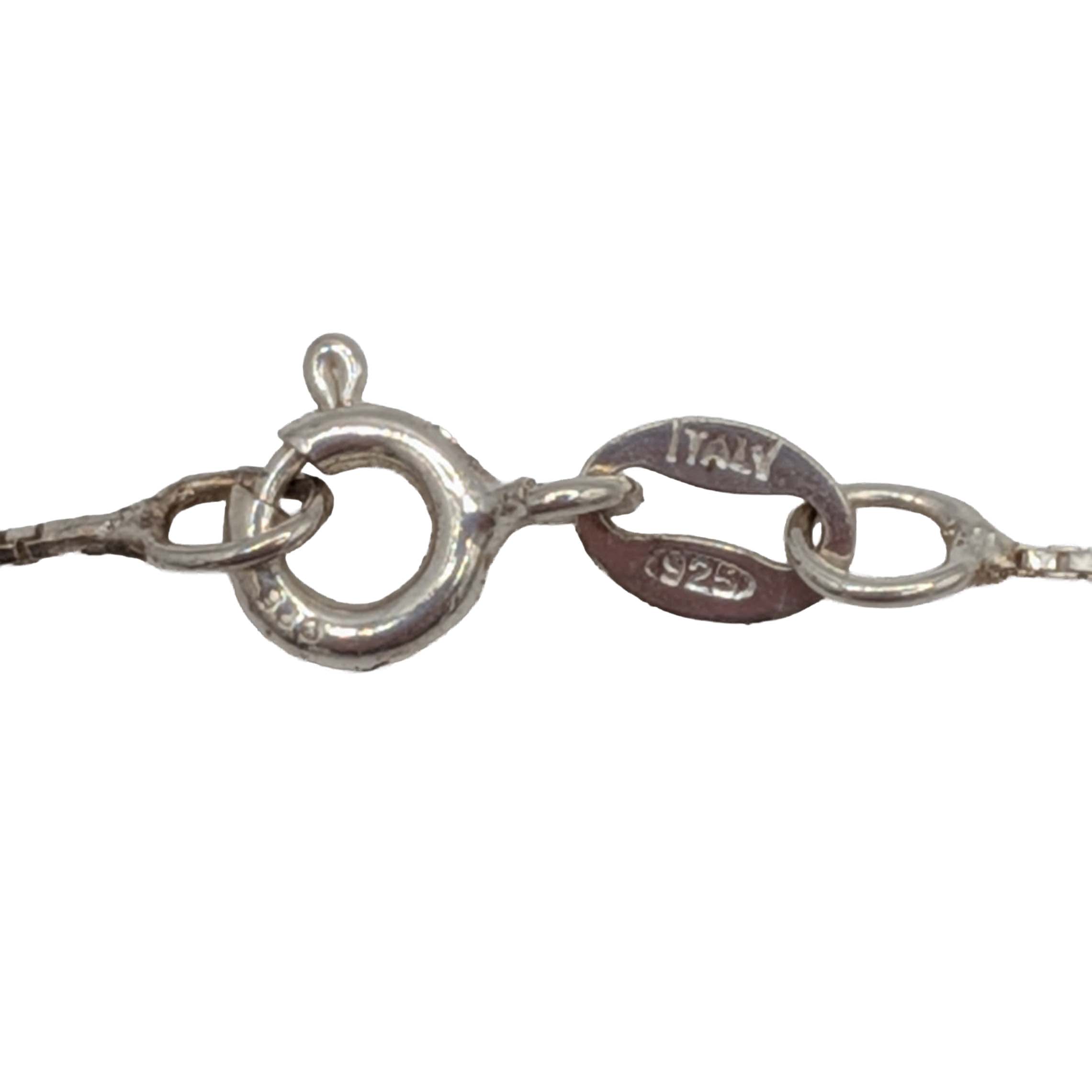 Italy Sterling Silver Box Chain Necklace