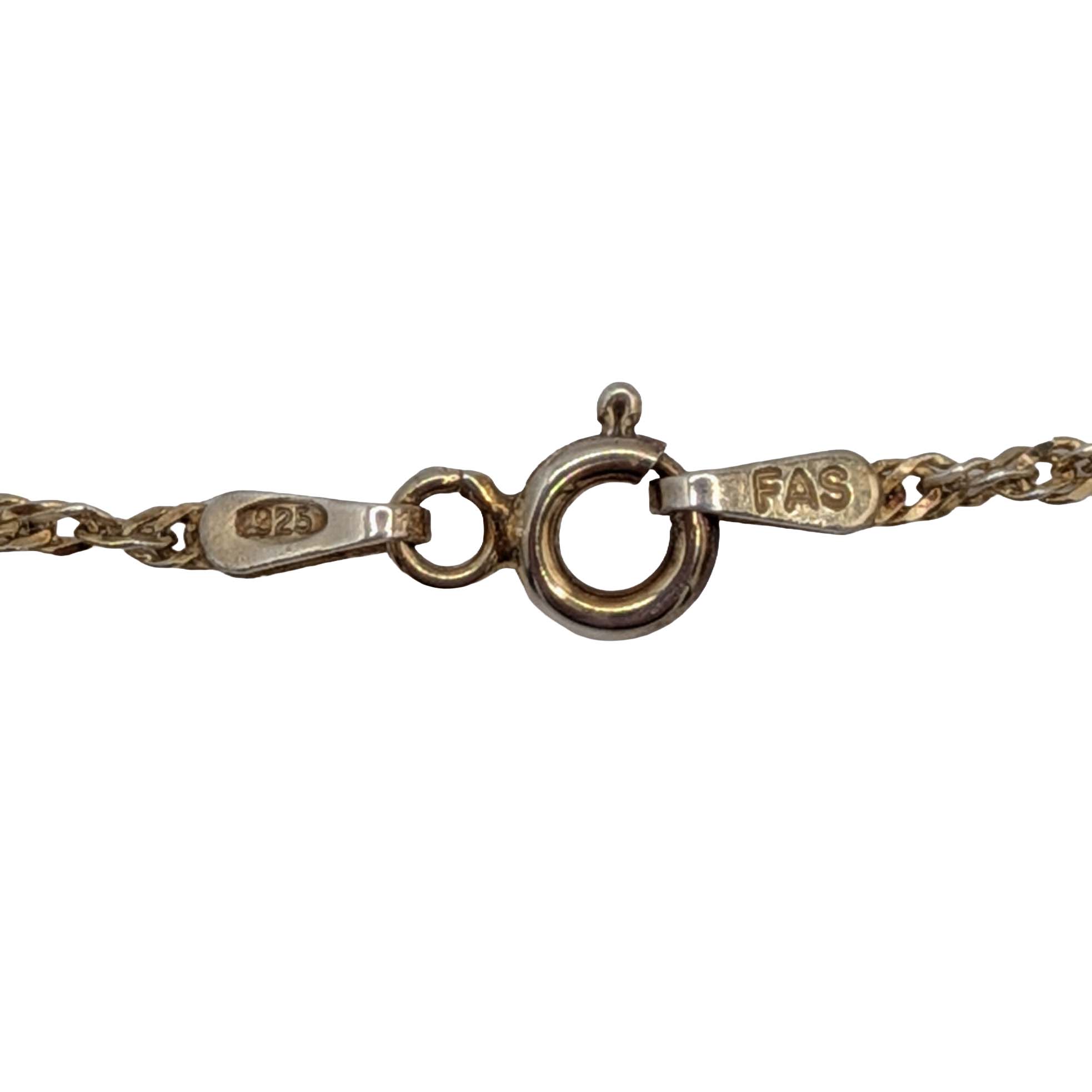 Signed Italy Gold Over Sterling Silver Beaded Rope Chain Necklace