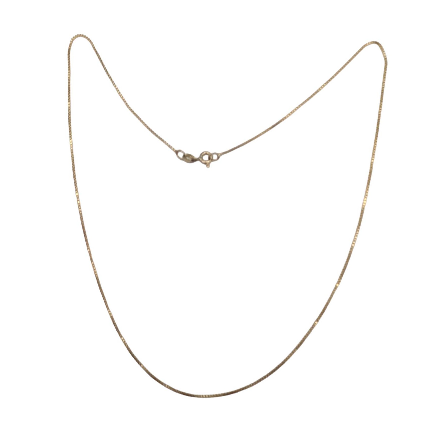 Ross Simons Italy Gold Over Sterling Silver Box Chain Necklace
