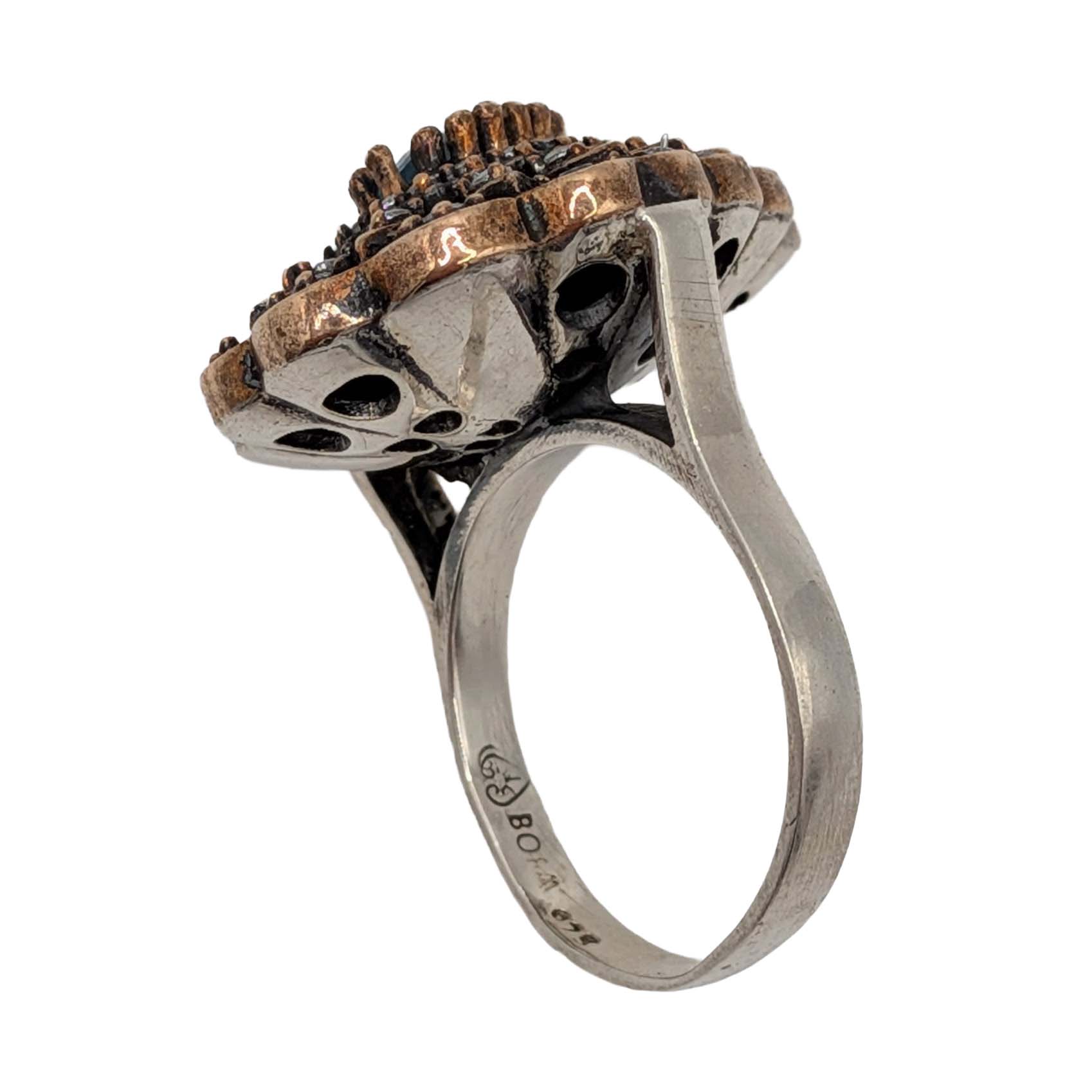 Bora Gold Over Sterling Silver CZ Pear Shaped Ring Size 7.5
