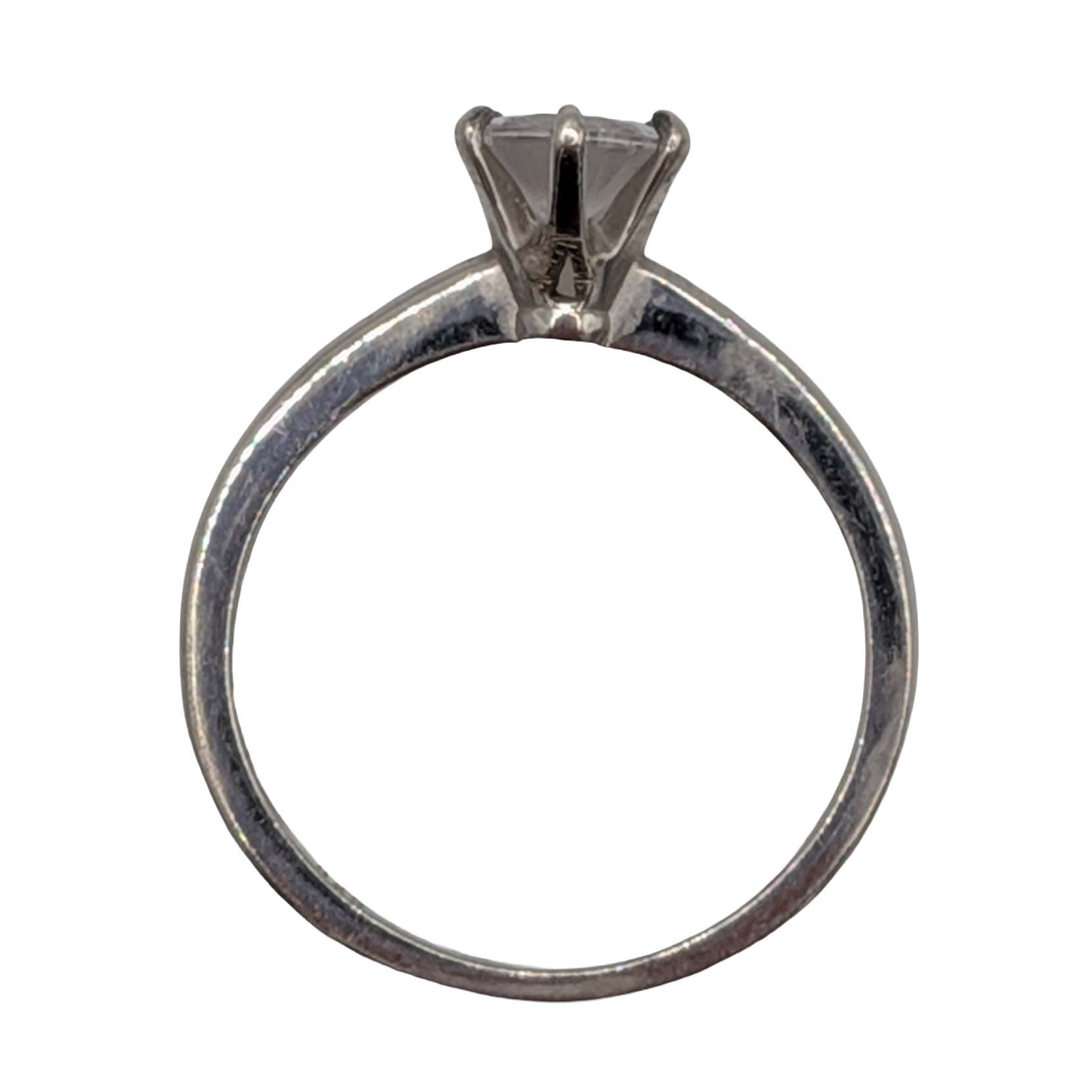 Sterling Silver CZ Solitaire Ring Size 9