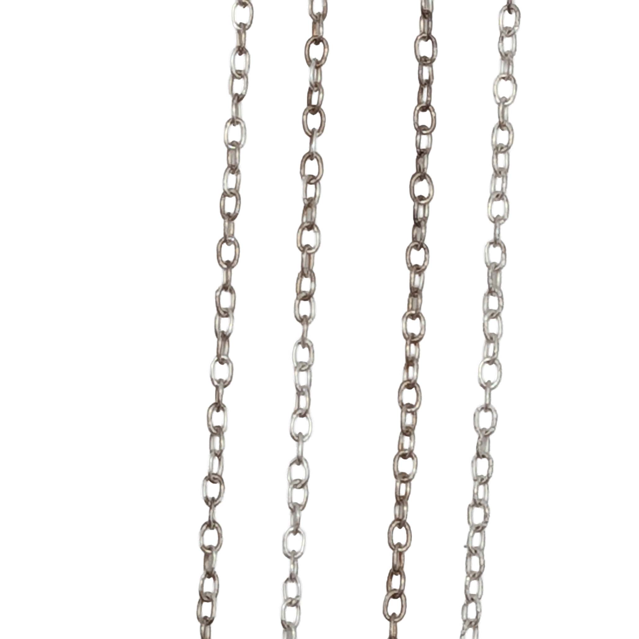 Italy Sterling Silver Rolo Chain Necklace