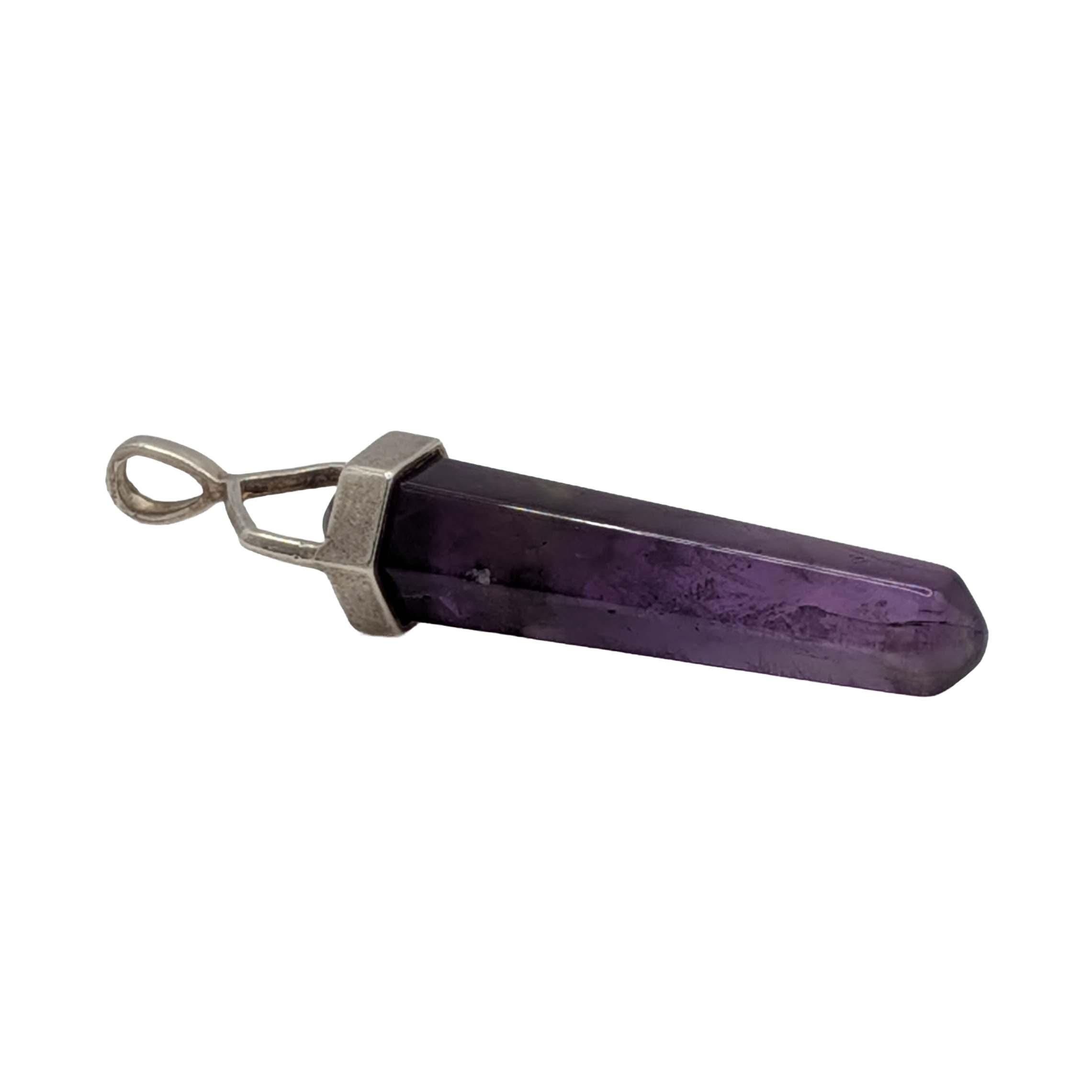 Sterling Silver Amethyst Crystal Pendant