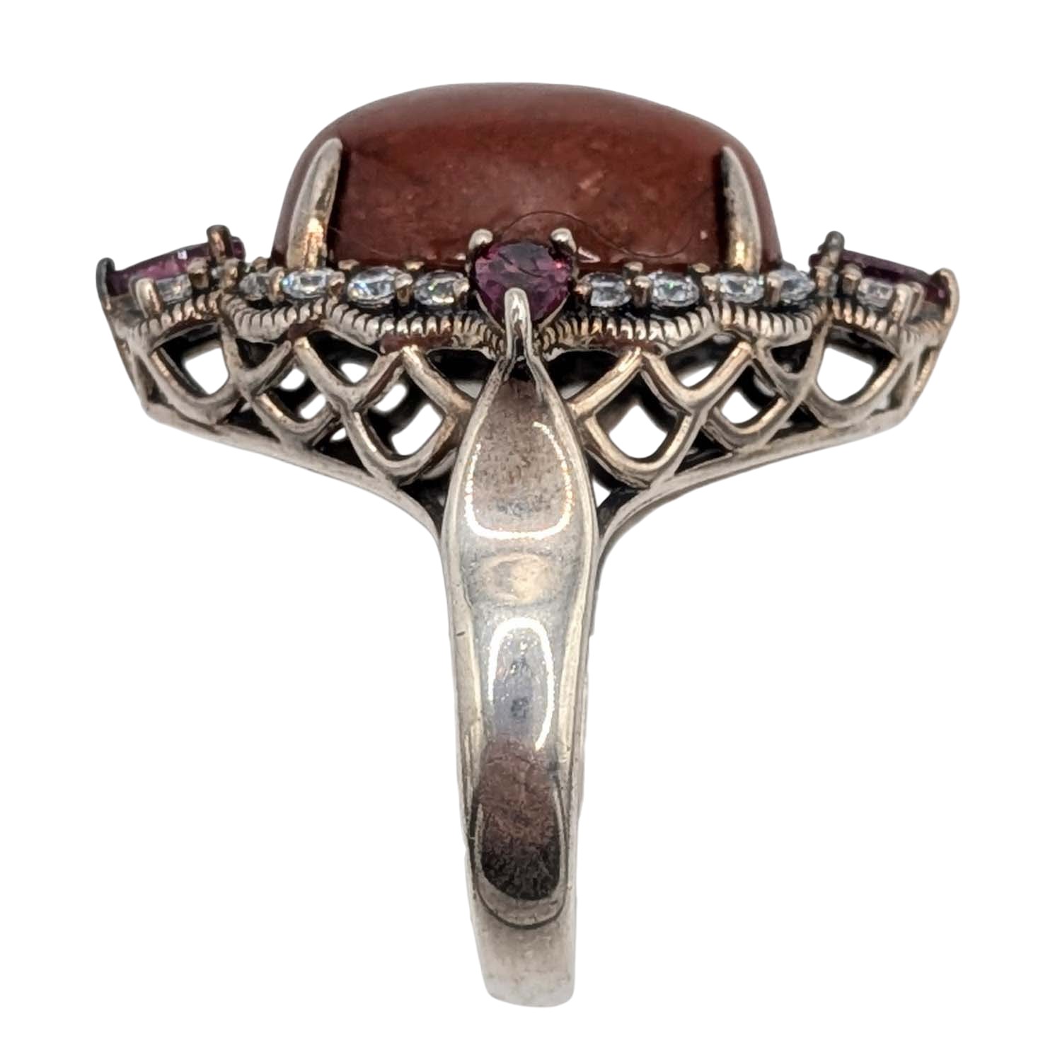 Prime Art & Jewel Sterling Silver Multi-Stone Joy Ring Size 8.25