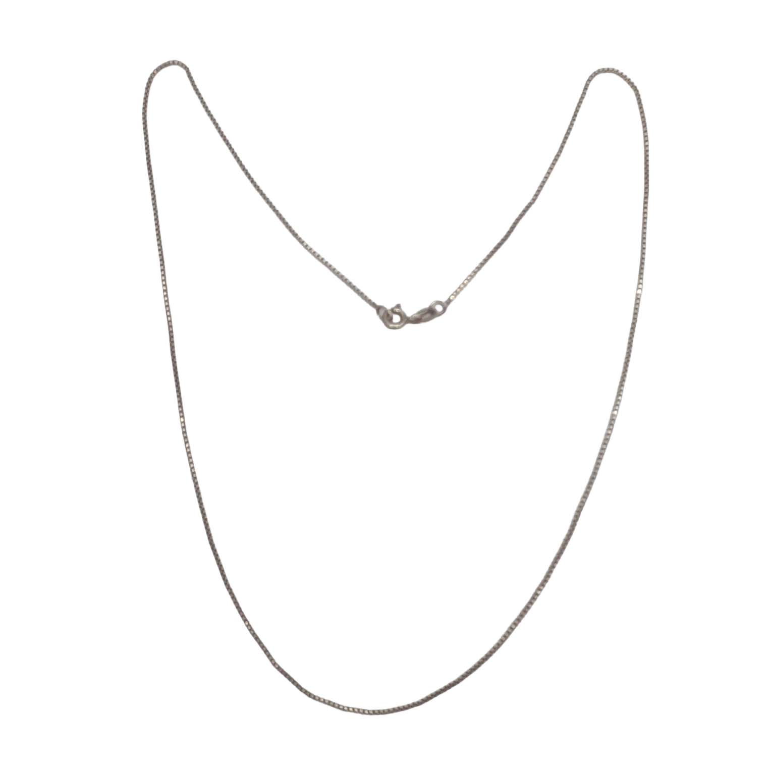 Italy Sterling Silver Box Chain Necklace