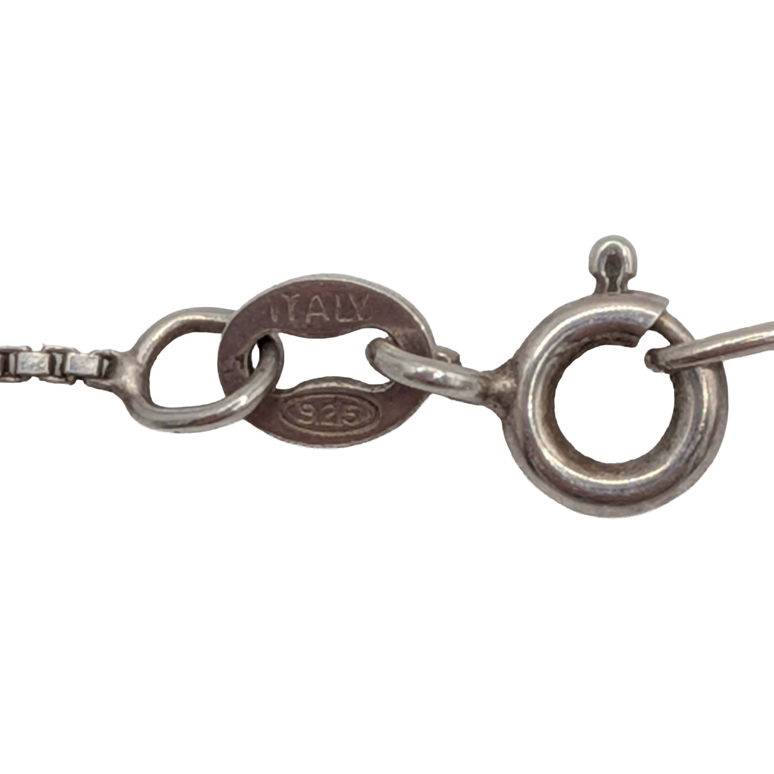 Italy Sterling Silver Box Chain Necklace