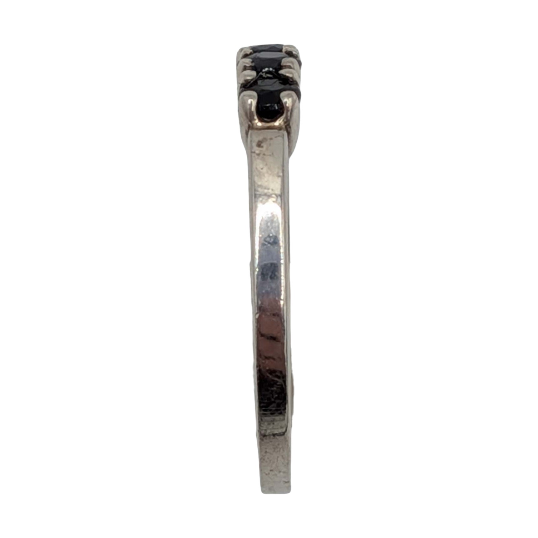 Signed Sterling Silver Sapphire 5 Stone Band Ring Size 7
