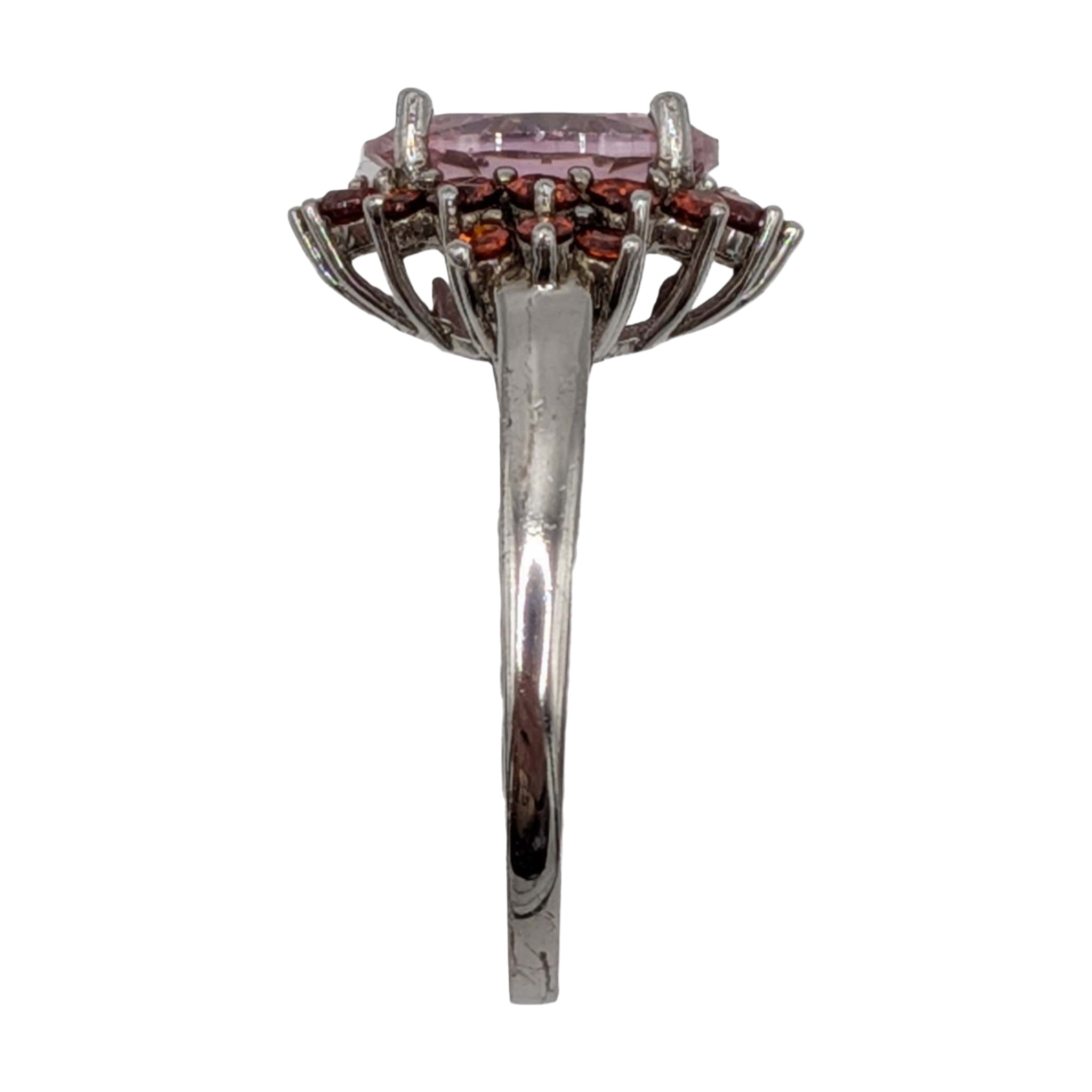 Sterling Silver Multi Colored CZ Cluster Ring Size 10.5