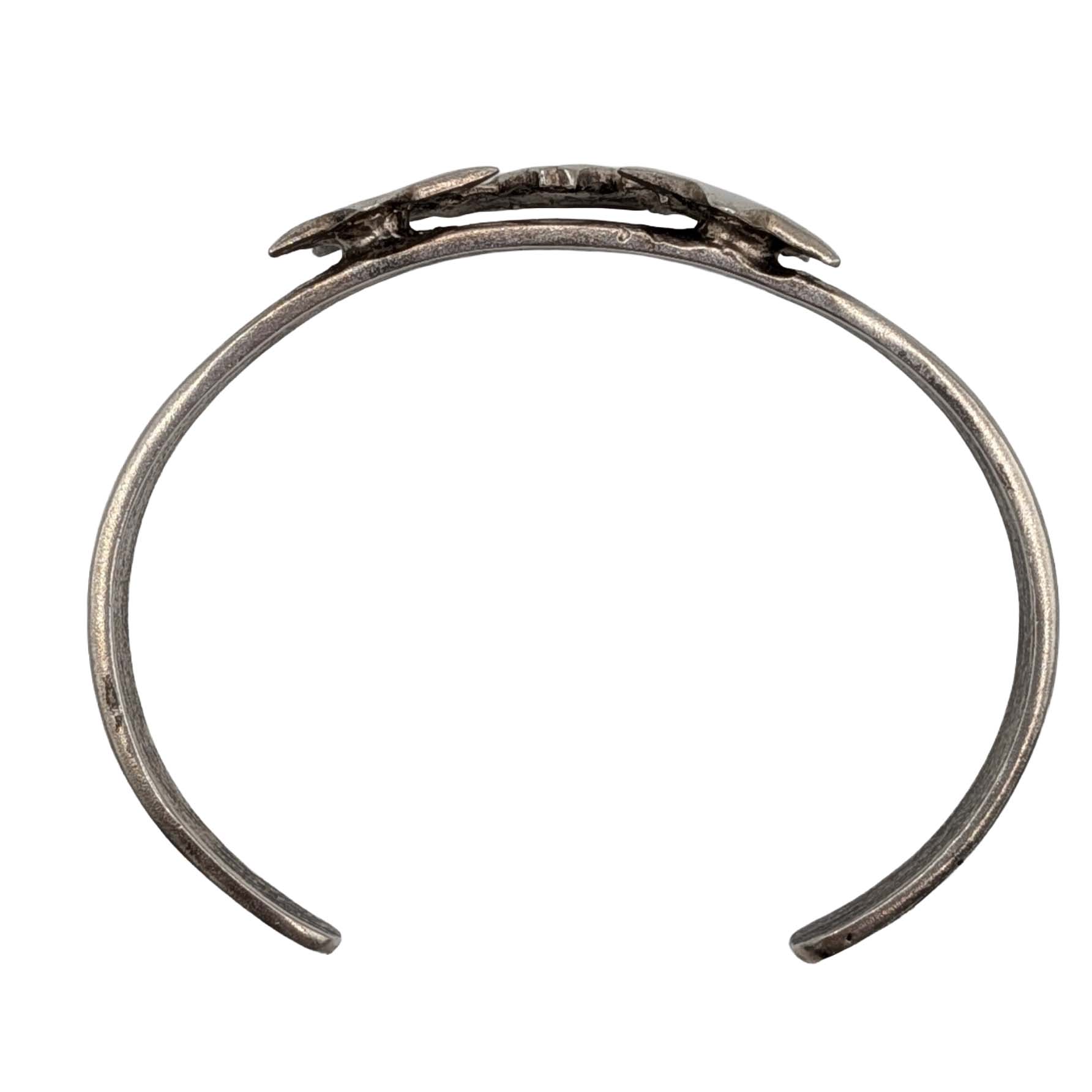 Sterling Silver Ruby Sapphire Star Picnic Basket Cuff Bracelet