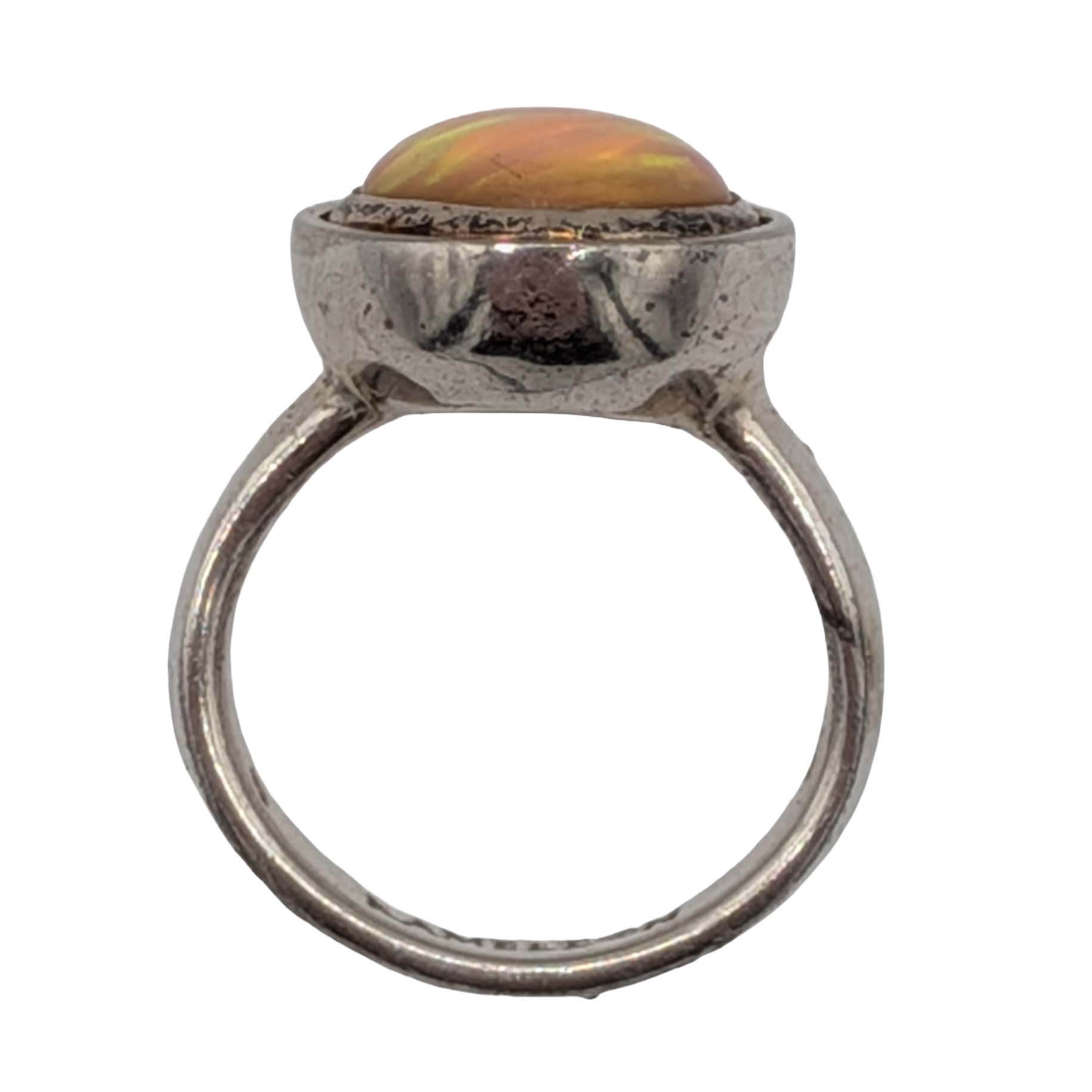 Kameleon Sterling Silver Pink Opal Ring Size 4.5