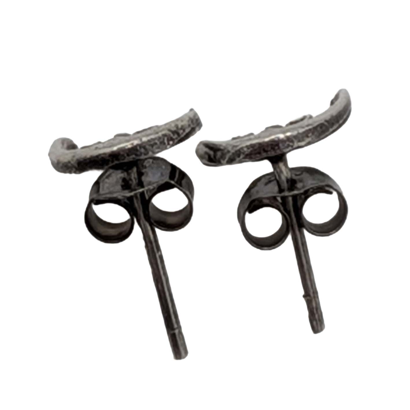 Sterling Silver Man in the Moon Stud Earrings