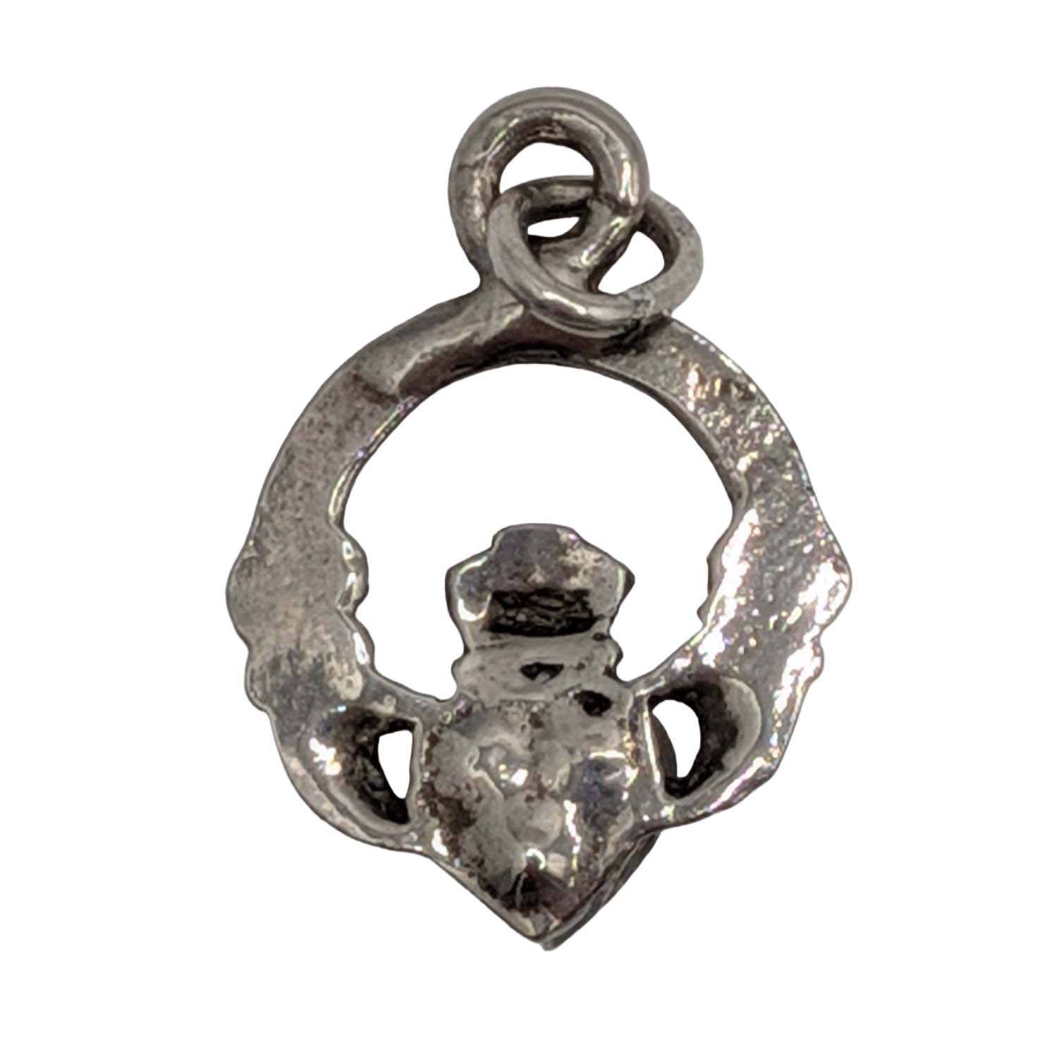 Sterling Silver Blue Resin Claddagh Pendant