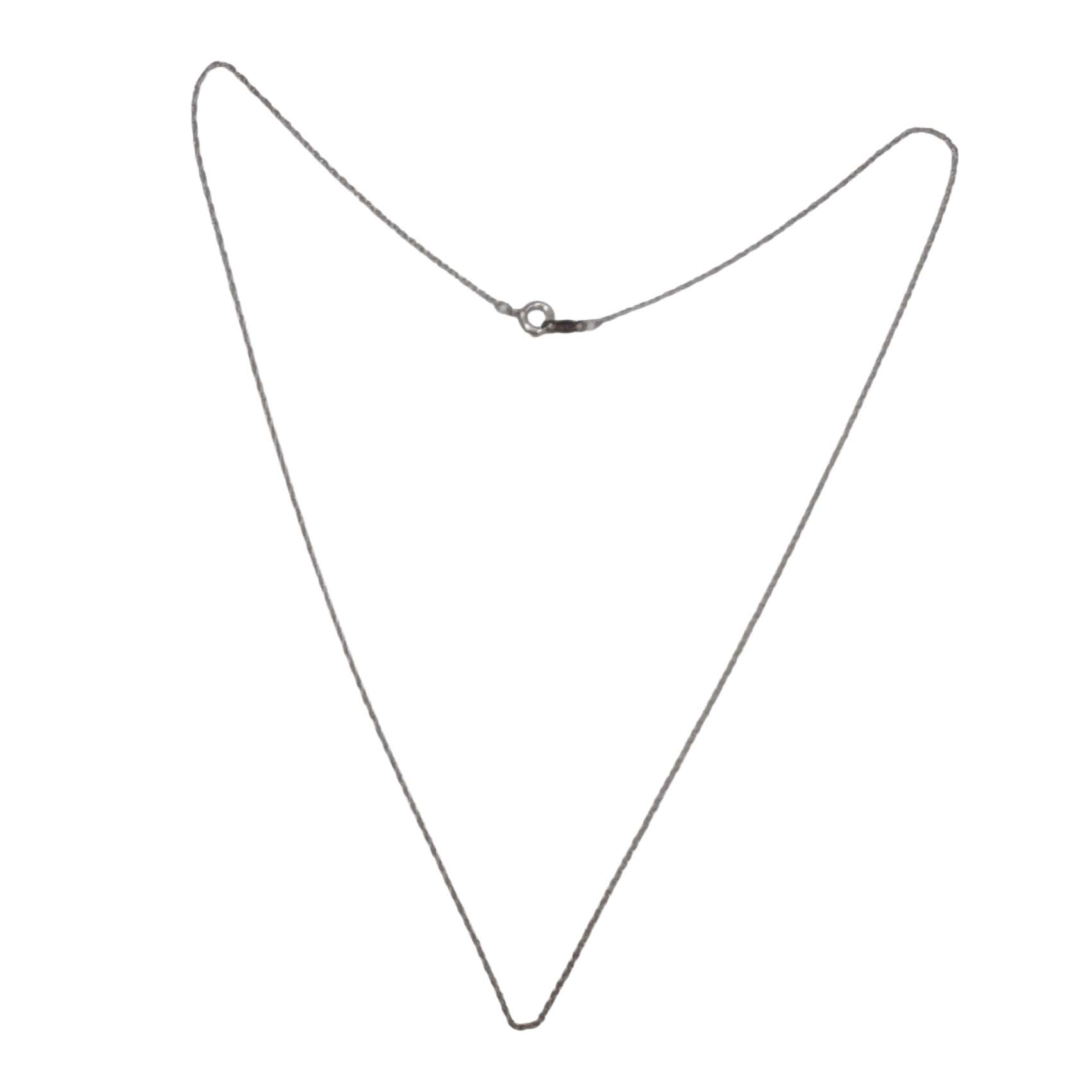 Signed Sterling Silver Tiny Rope Chain Necklace