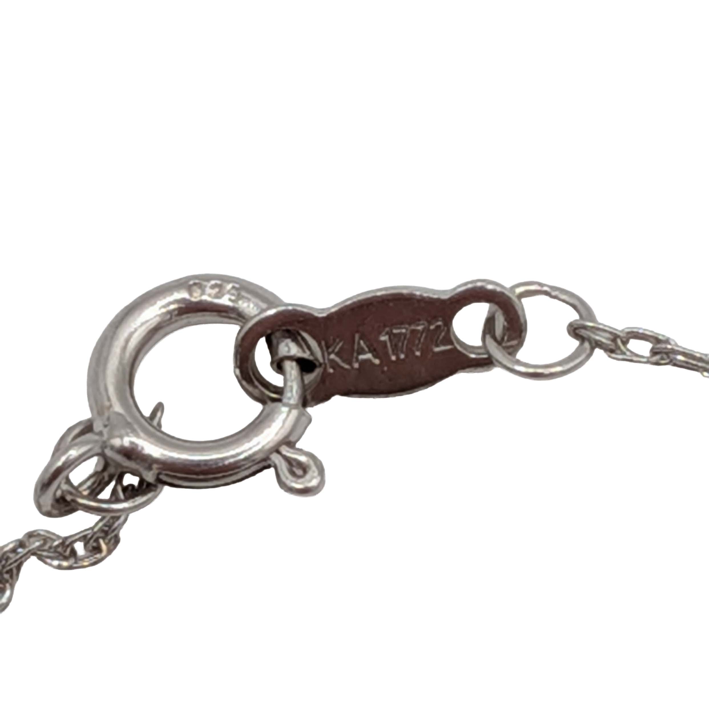 Signed Sterling Silver Tiny Rope Chain Necklace