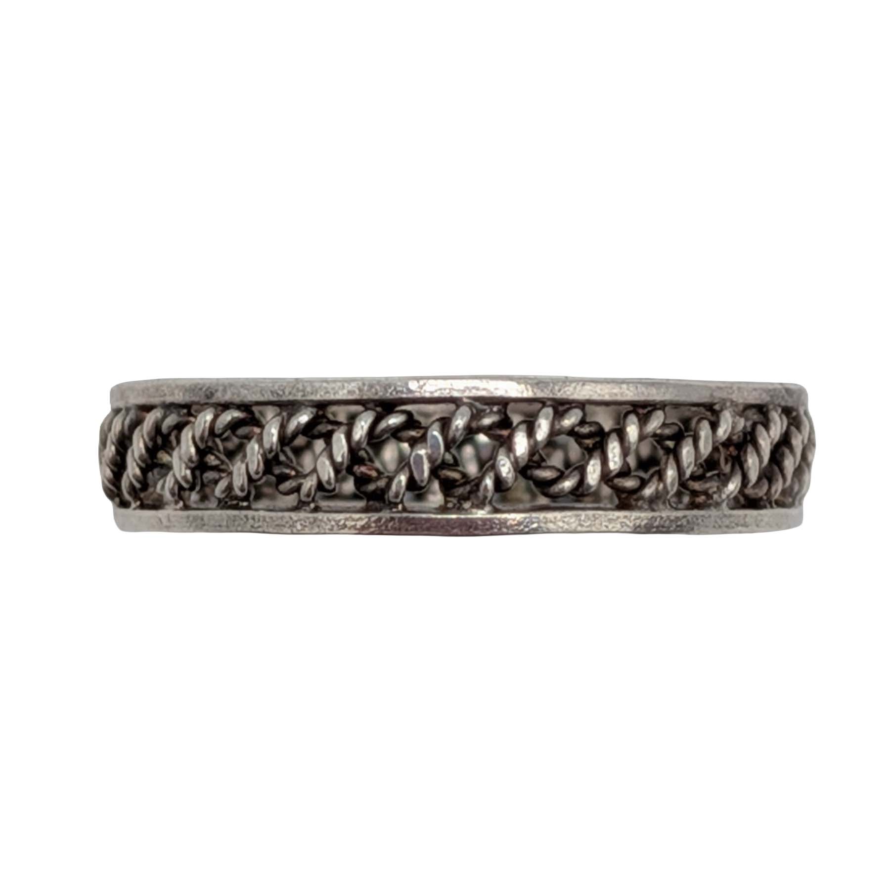 Sterling Silver Open Twisted Rope Band Ring Size 6