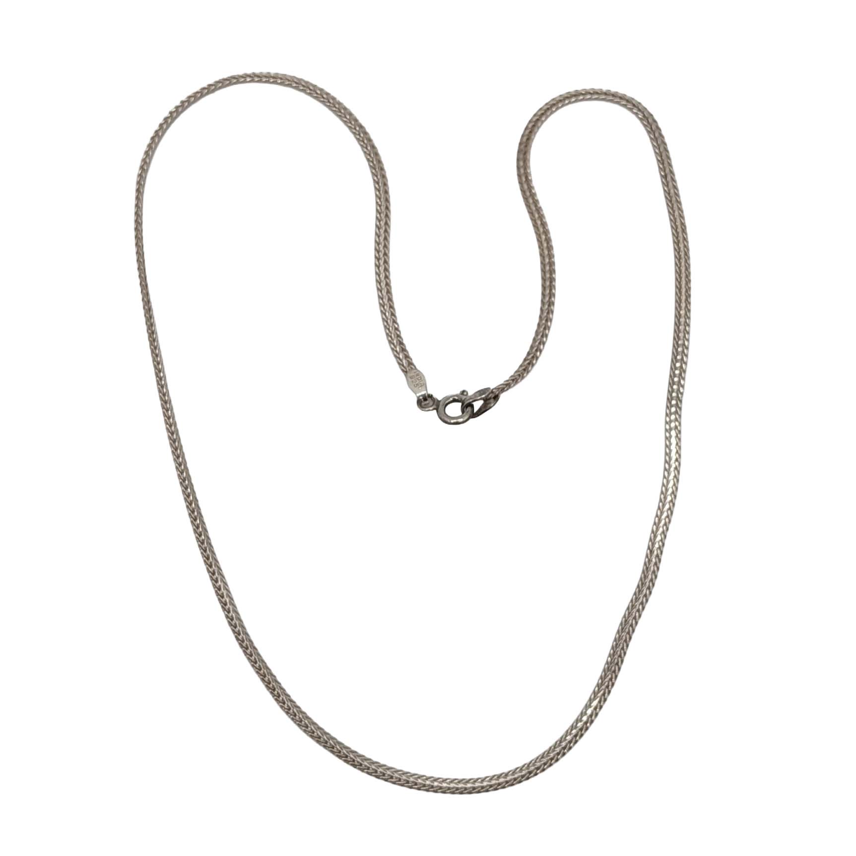 Sterling Silver Foxtail Chain Necklace