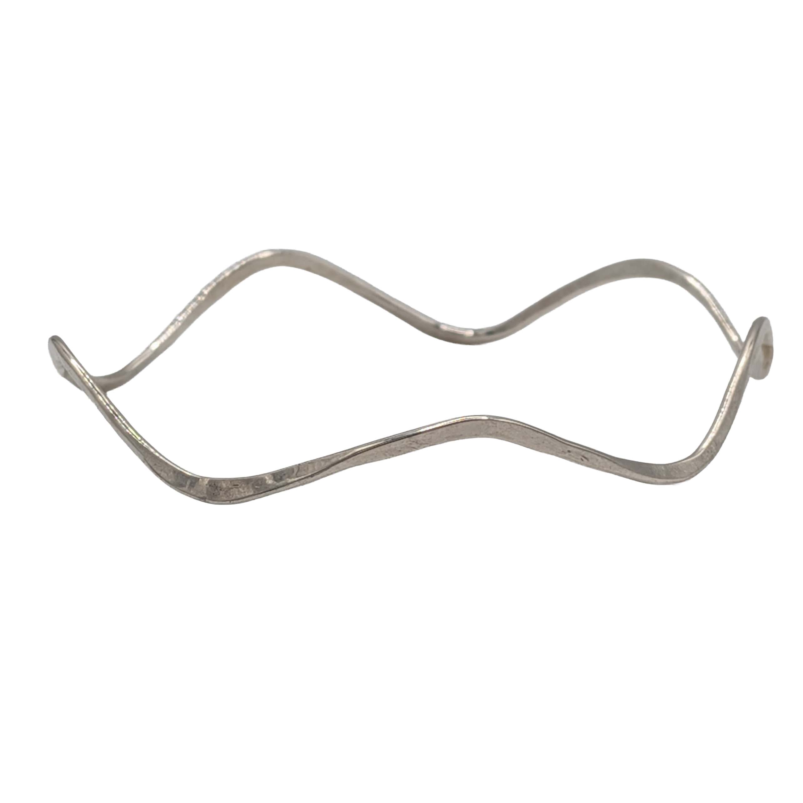 Handmade Sterling Silver Wavy Bangle Bracelet