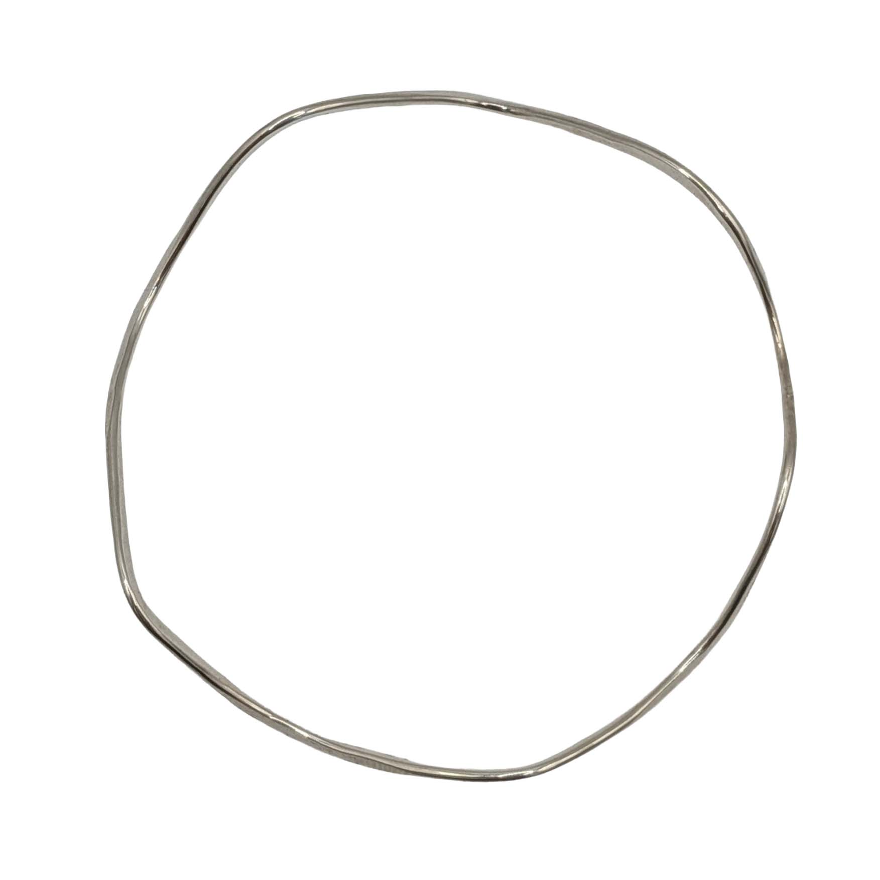 Handmade Sterling Silver Wavy Bangle Bracelet