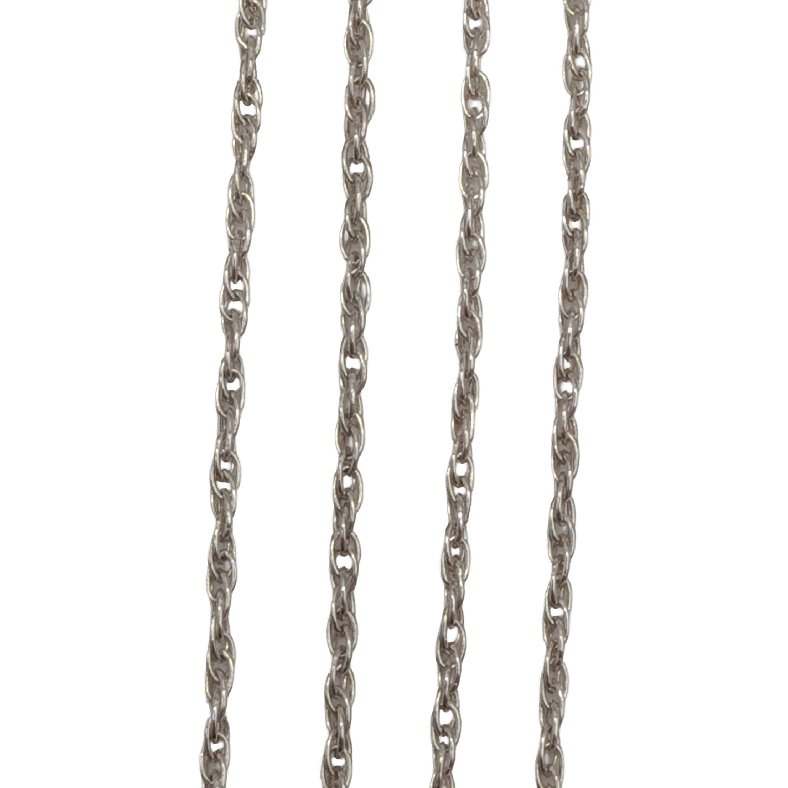 Signed Sterling Silver Twisted Rope Chain Necklace
