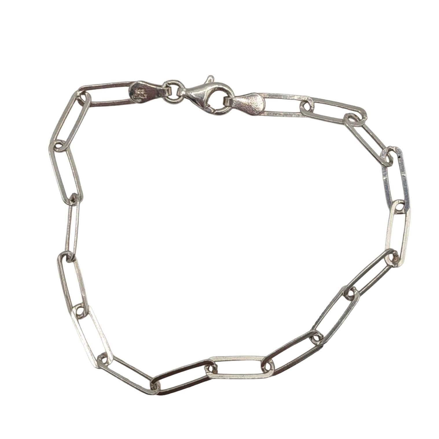 Dyadema Italy Sterling Silver Paperclip Bracelet