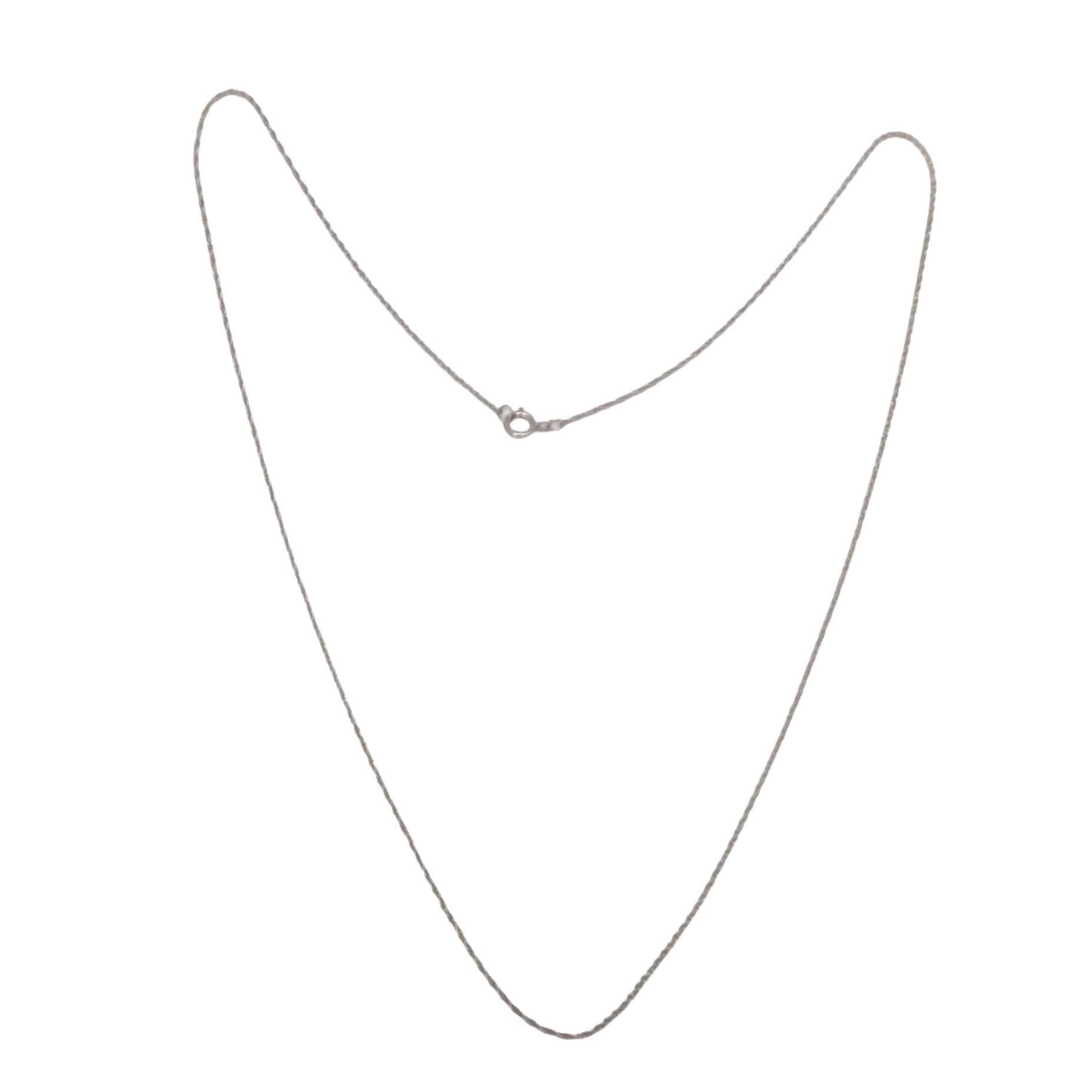 Signed Sterling Silver Rope Chain Necklace