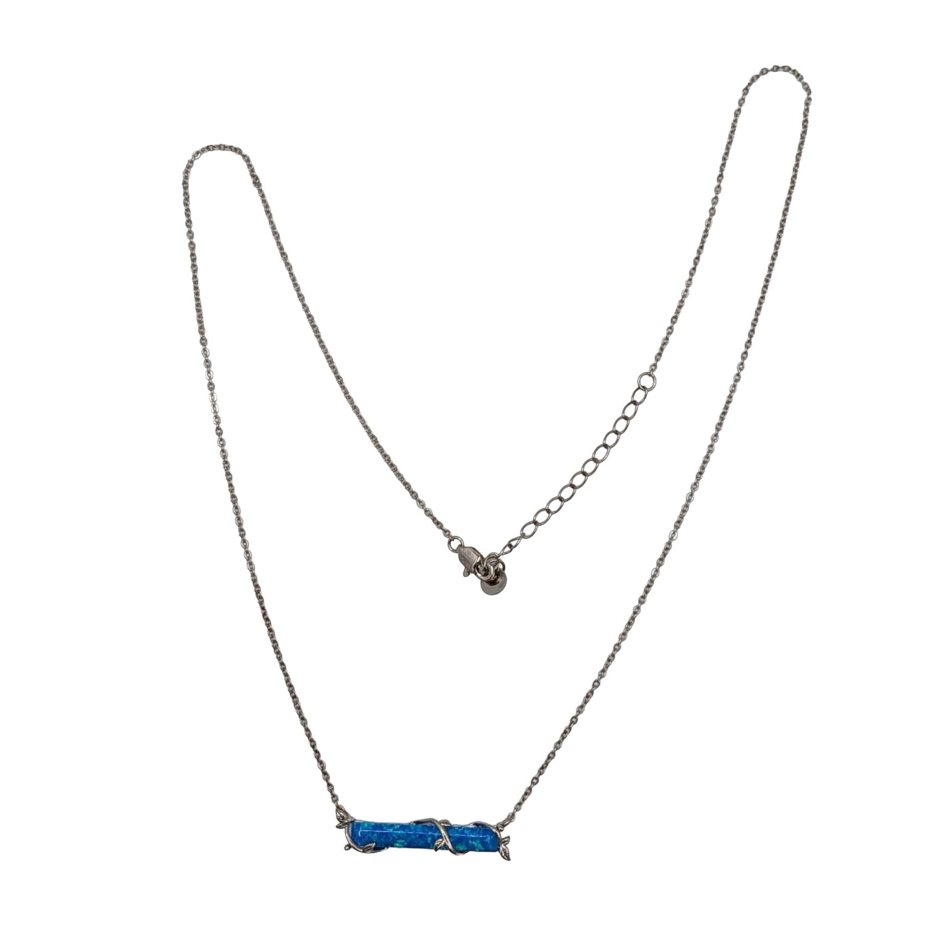 Sterling Silver Opal Vine Necklace