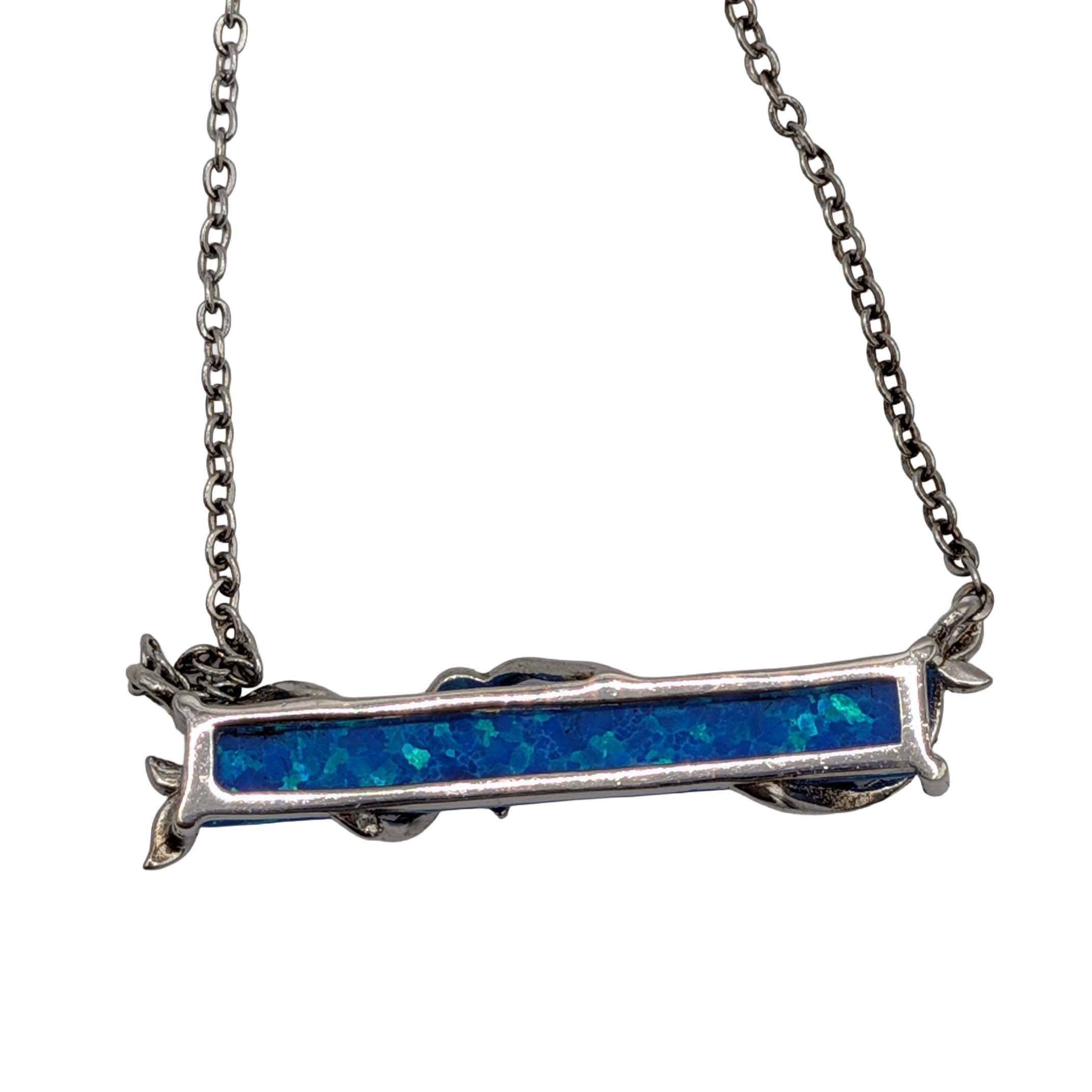 Sterling Silver Opal Vine Necklace