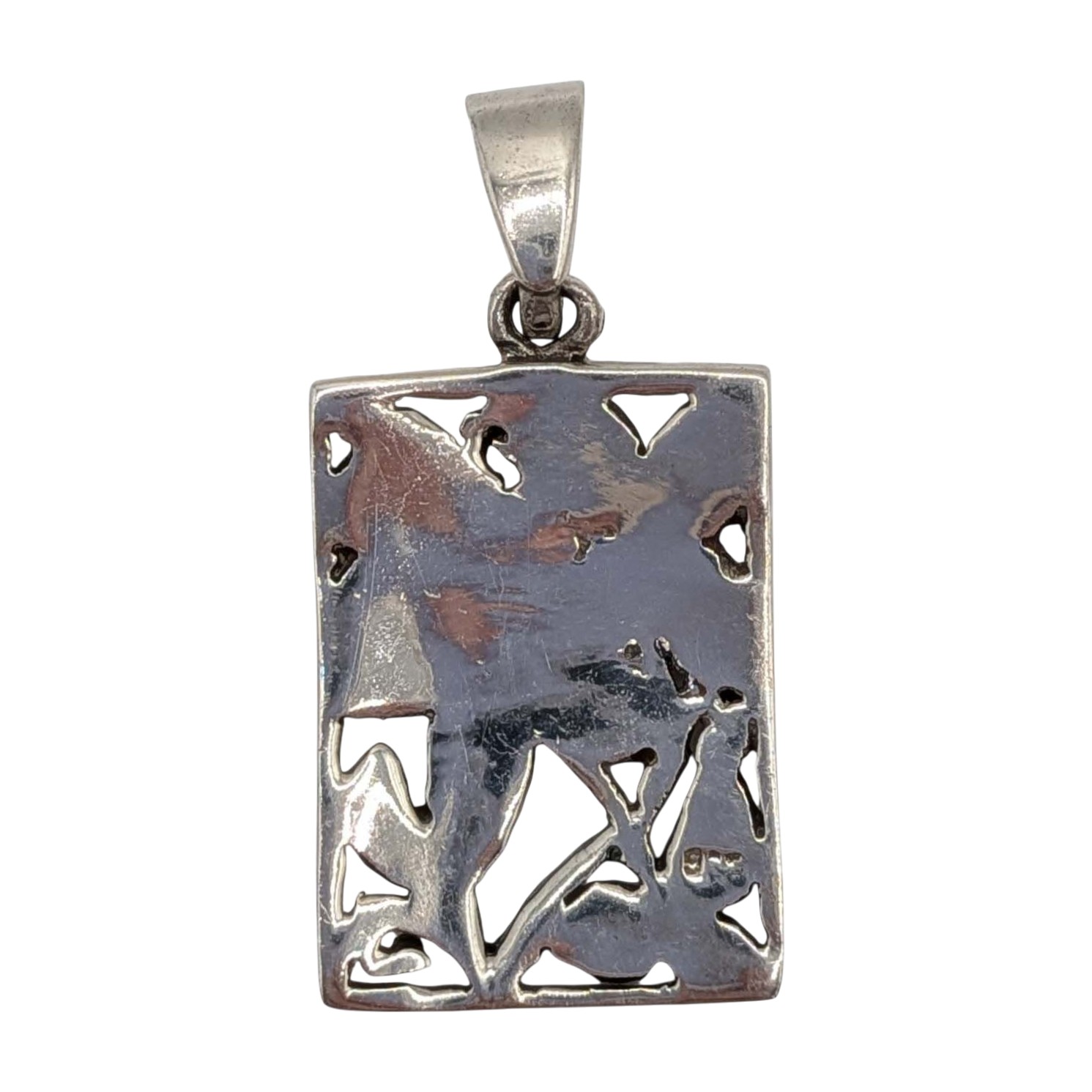 Sterling Silver Mother Of Pearl Cutout Butterfly Pendant