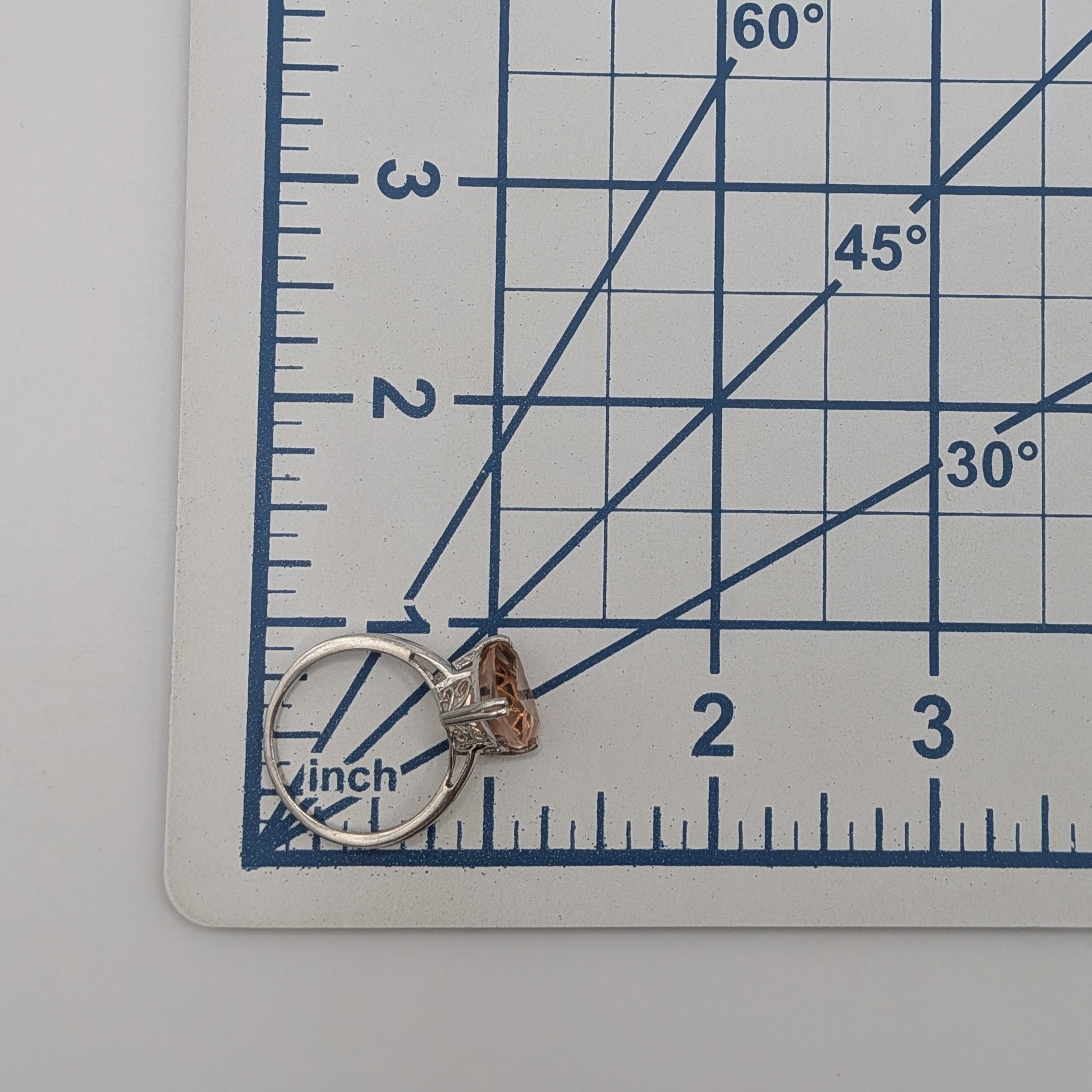 Signed Sterling Silver Tourmaline Trillion Cut Solitaire Ring Size 10.25