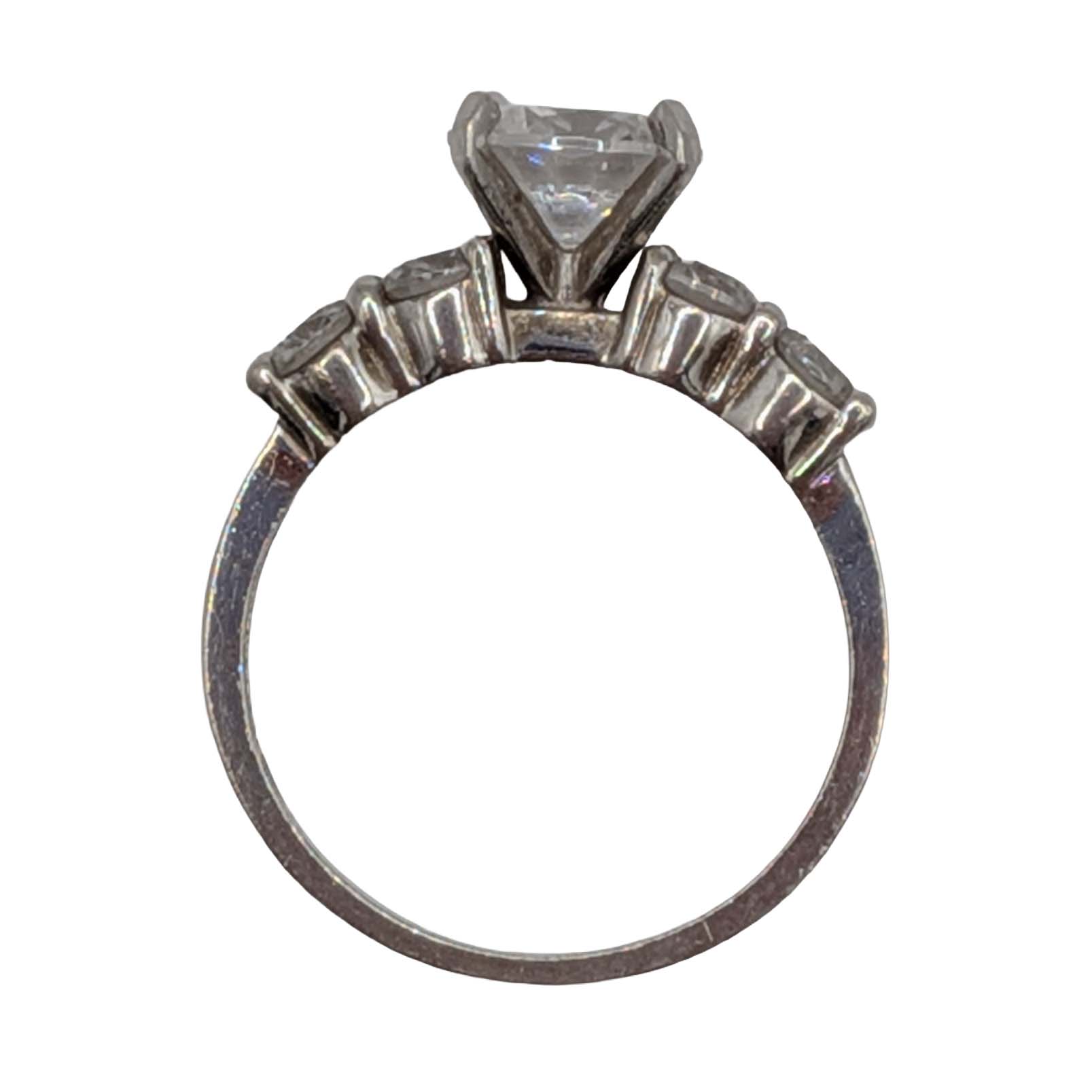 Ross Simons Sterling Silver CZ Round Cut Solitaire Ring Size 8