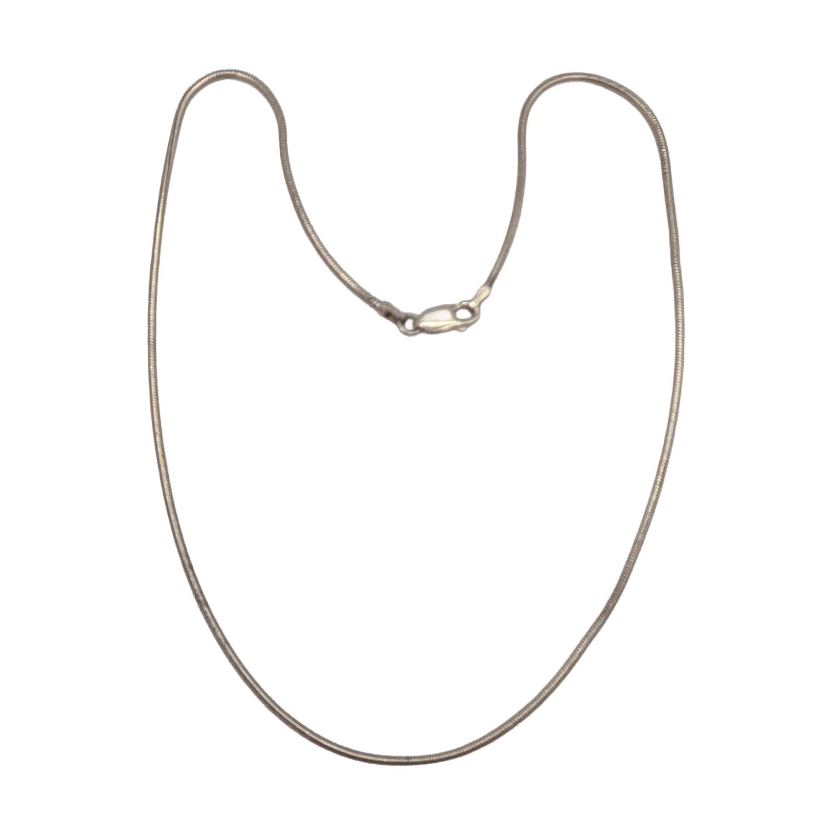 Signed Italy Sterling Silver Snake Chain Necklace