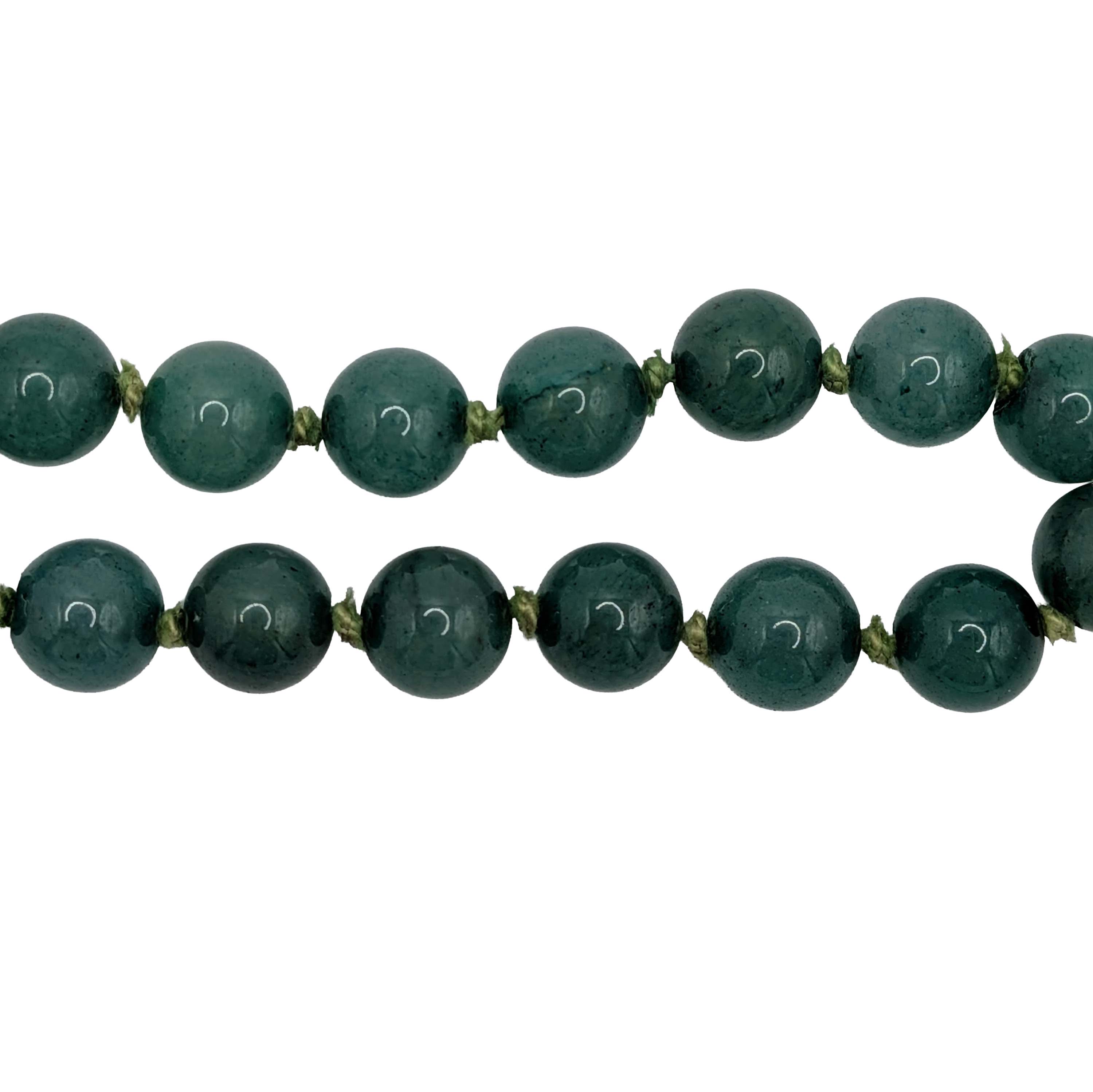 Sterling Silver Moss Agate Beaded Bracelet