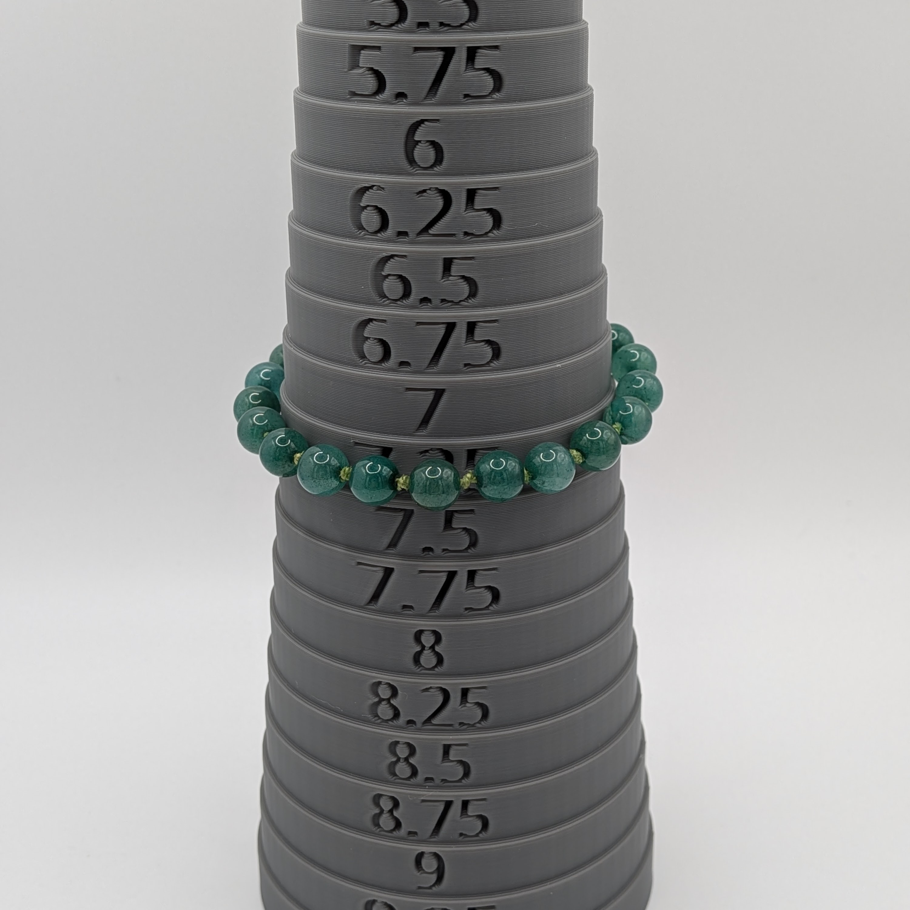 Sterling Silver Moss Agate Beaded Bracelet