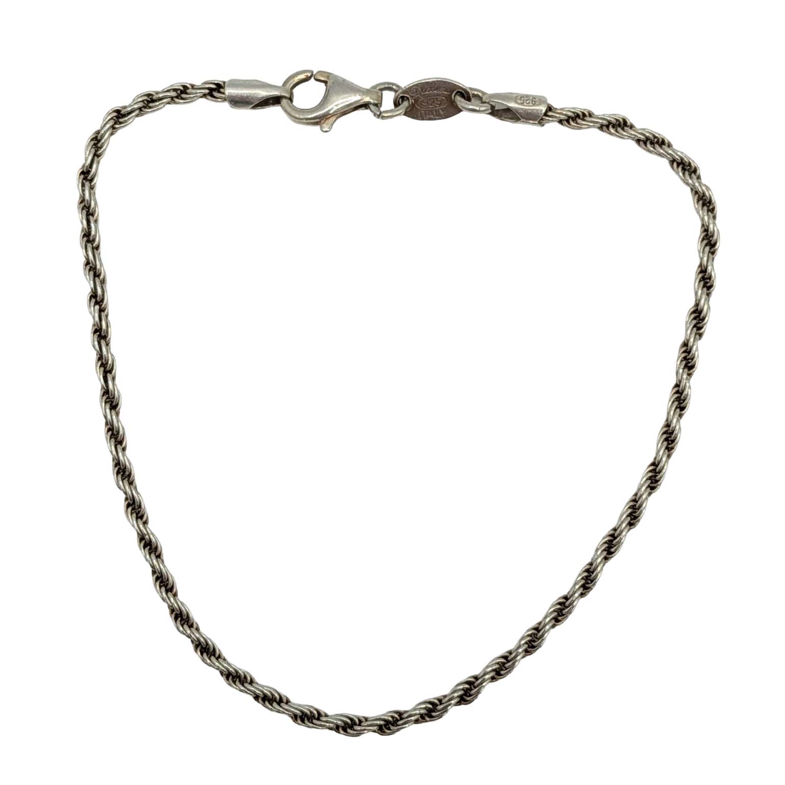 Dyadema Italy Sterling Silver Rope Chain Bracelet