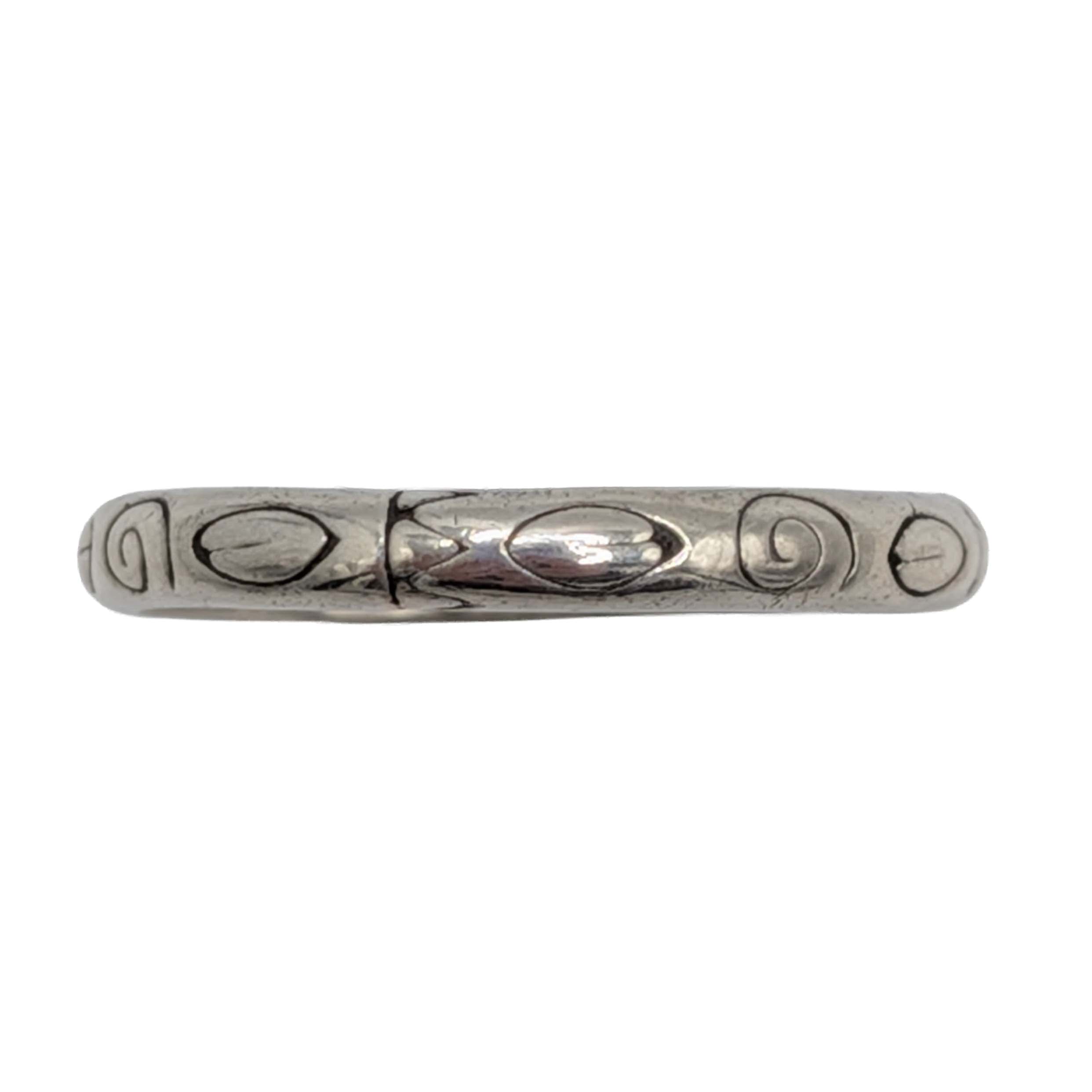 Southwest Stamped Sterling Silver Band Ring Size 8.75