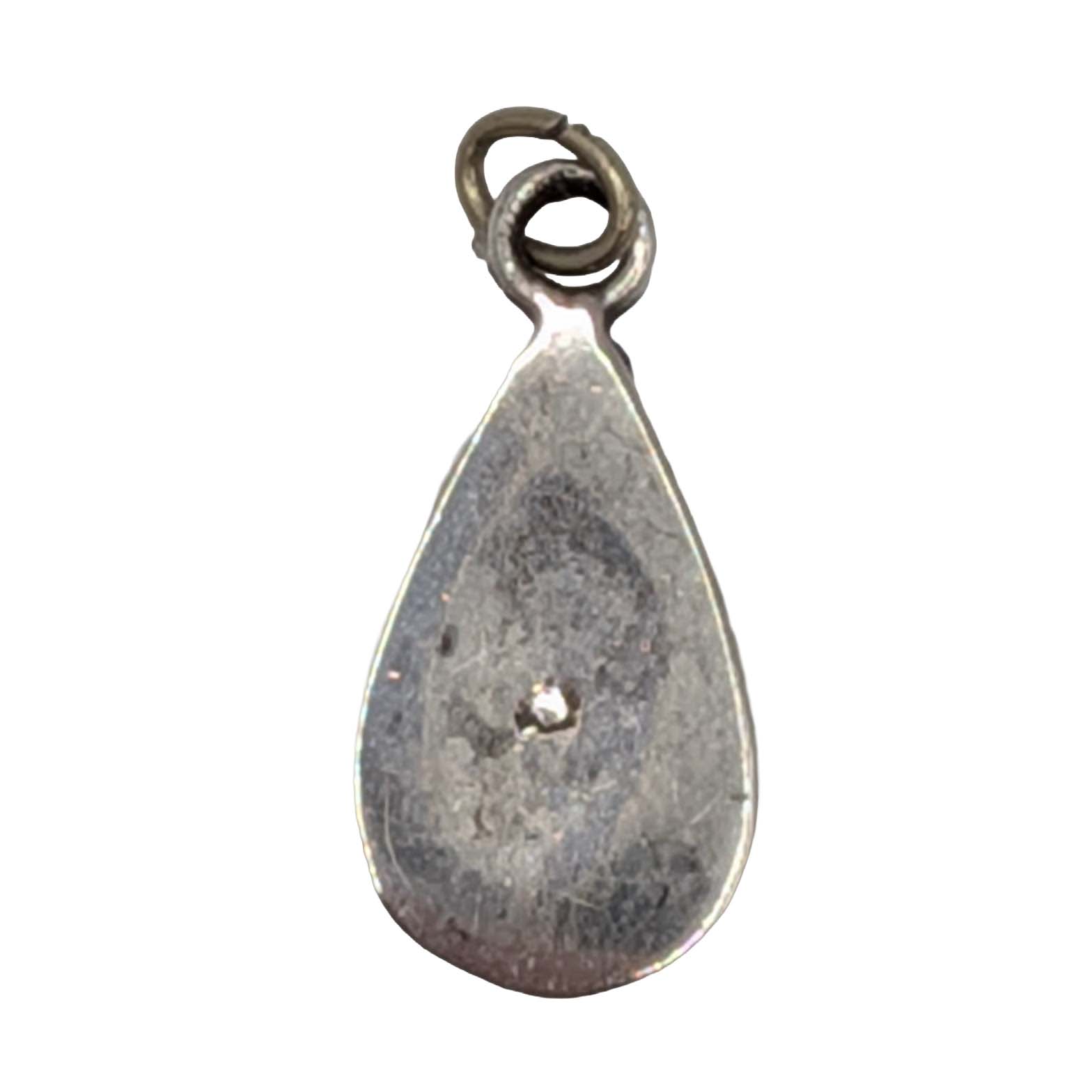 Sterling Silver Turquoise Stacked Teardrop Pendant
